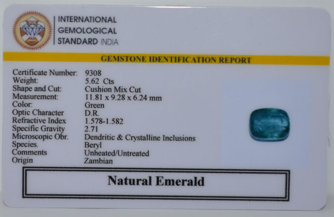 EMERALD 5.62 Ct.