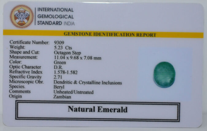 EMERALD 5.23 Ct.