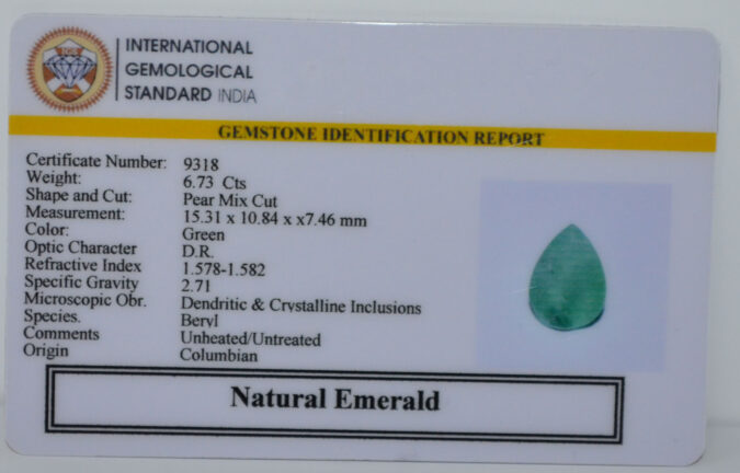 EMERALD 6.73 Ct.