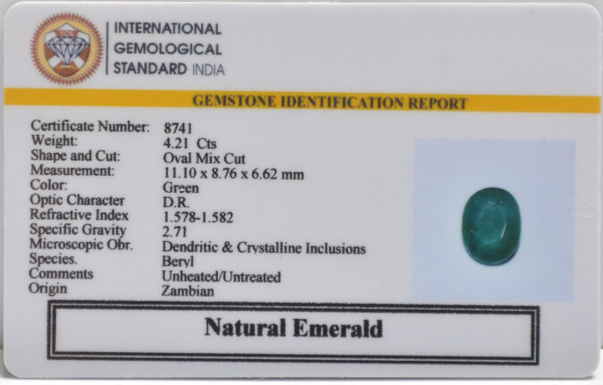 EMERALD 4.21 Ct.