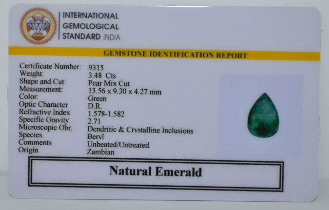 EMERALD 3.48 Ct.