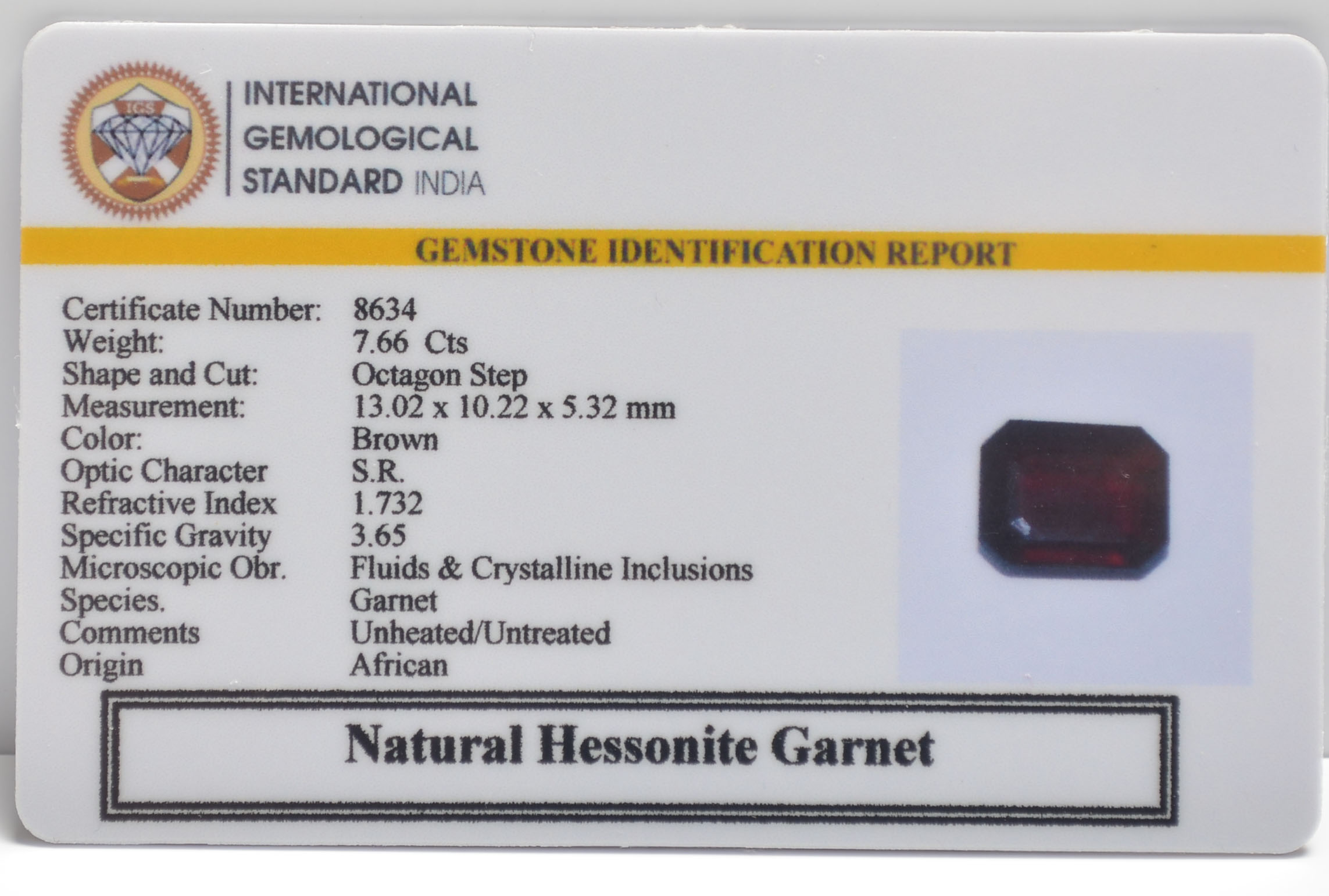 GMDG7217 2 HESSONITE GOMED 7.66 Ct.