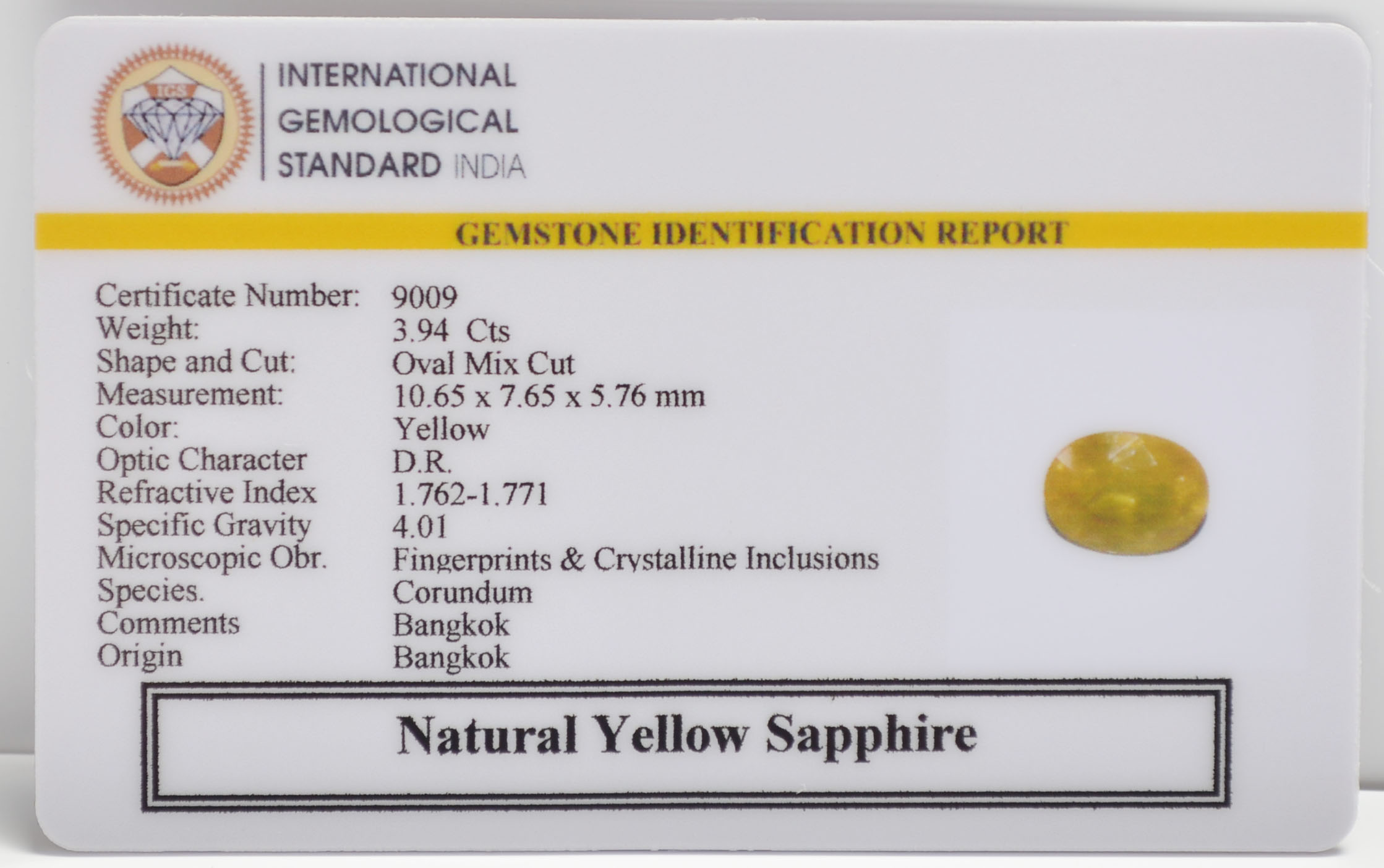 NYSP8822 2 YELLOW SAPPHIRE 3.94 Ct.