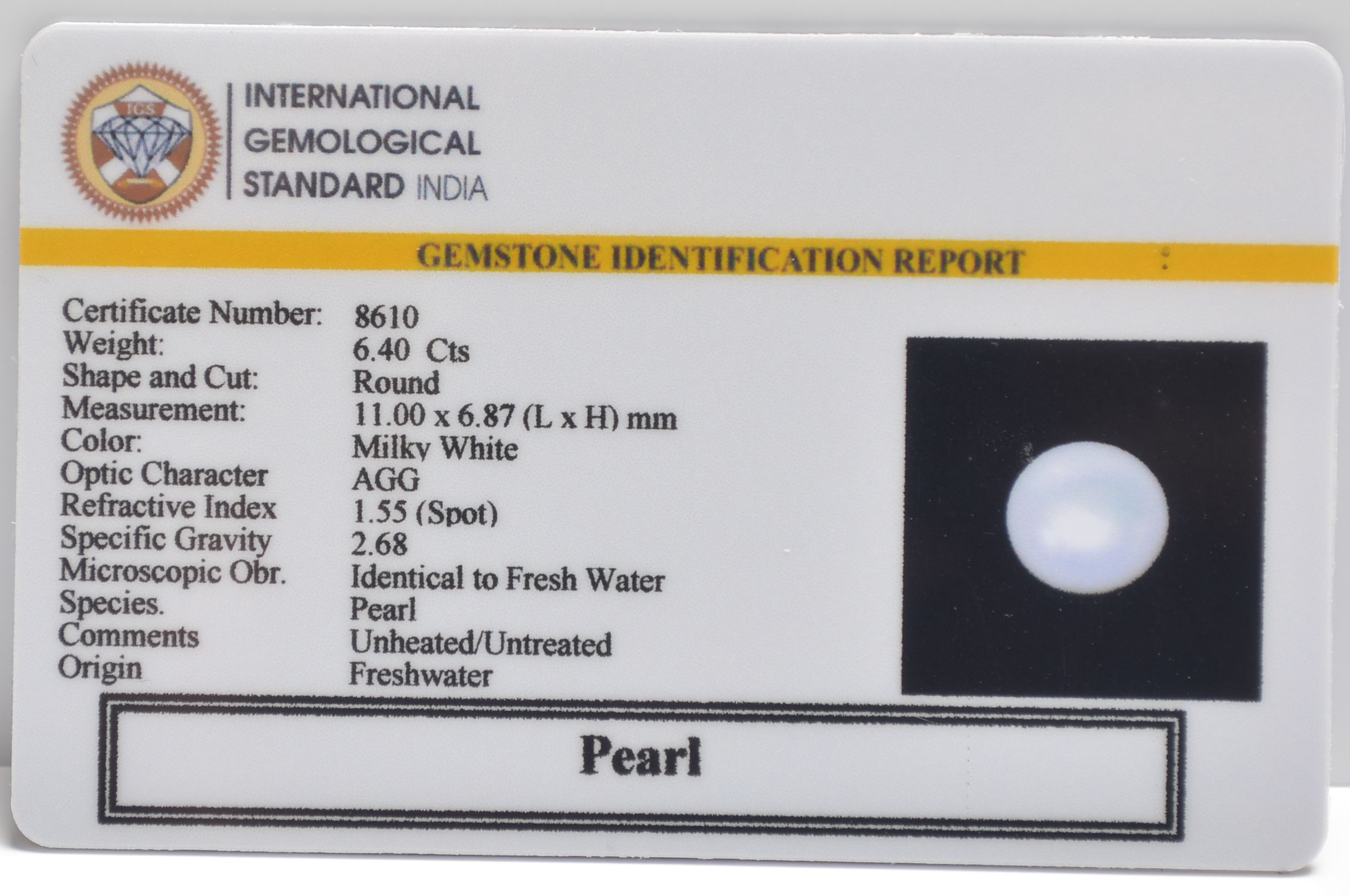 PRL7226 2 PEARL 6.4 Ct.