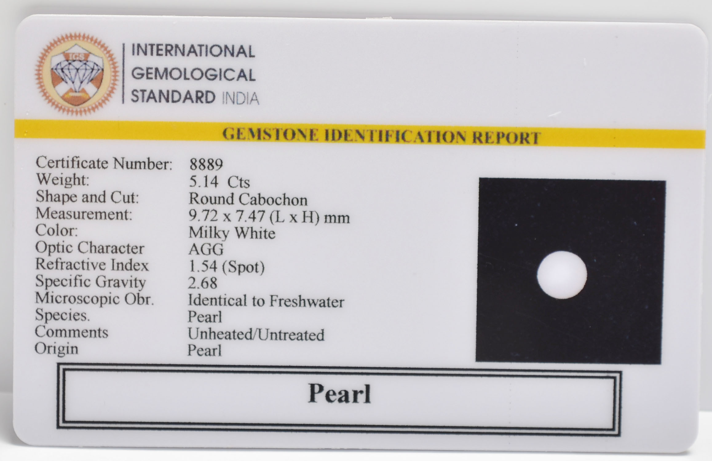 PRL7233 2 PEARL 5.14 Ct.