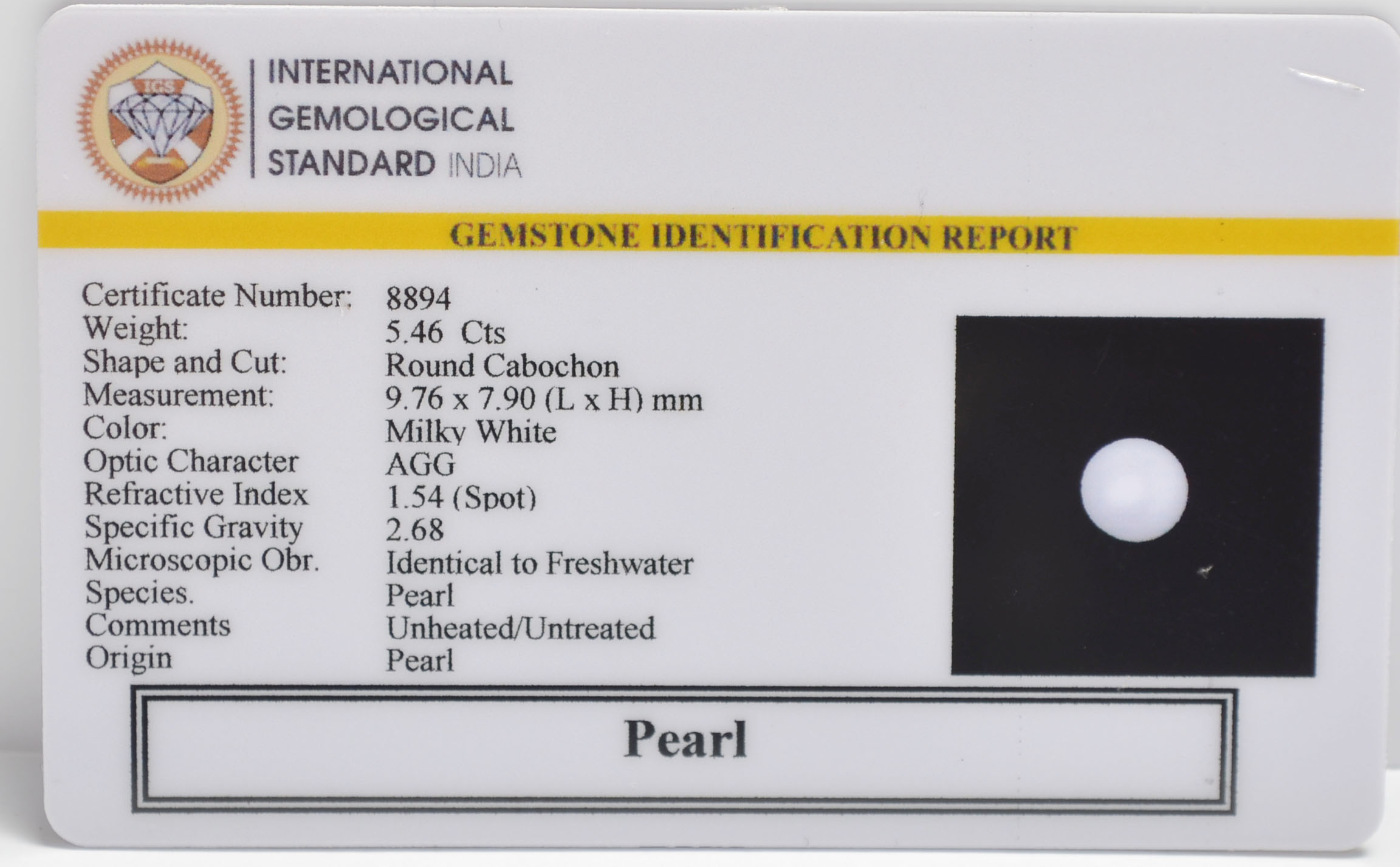PRL7238 2 PEARL 5.46 Ct.
