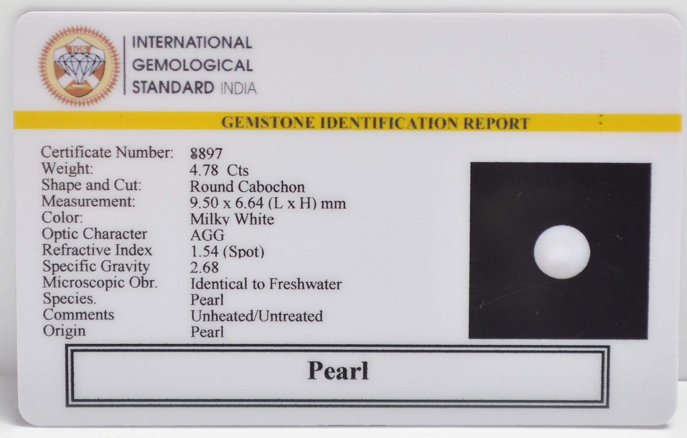 PEARL 4.78 Ct. 3 PRL7241 2 PEARL 4.78 Ct.