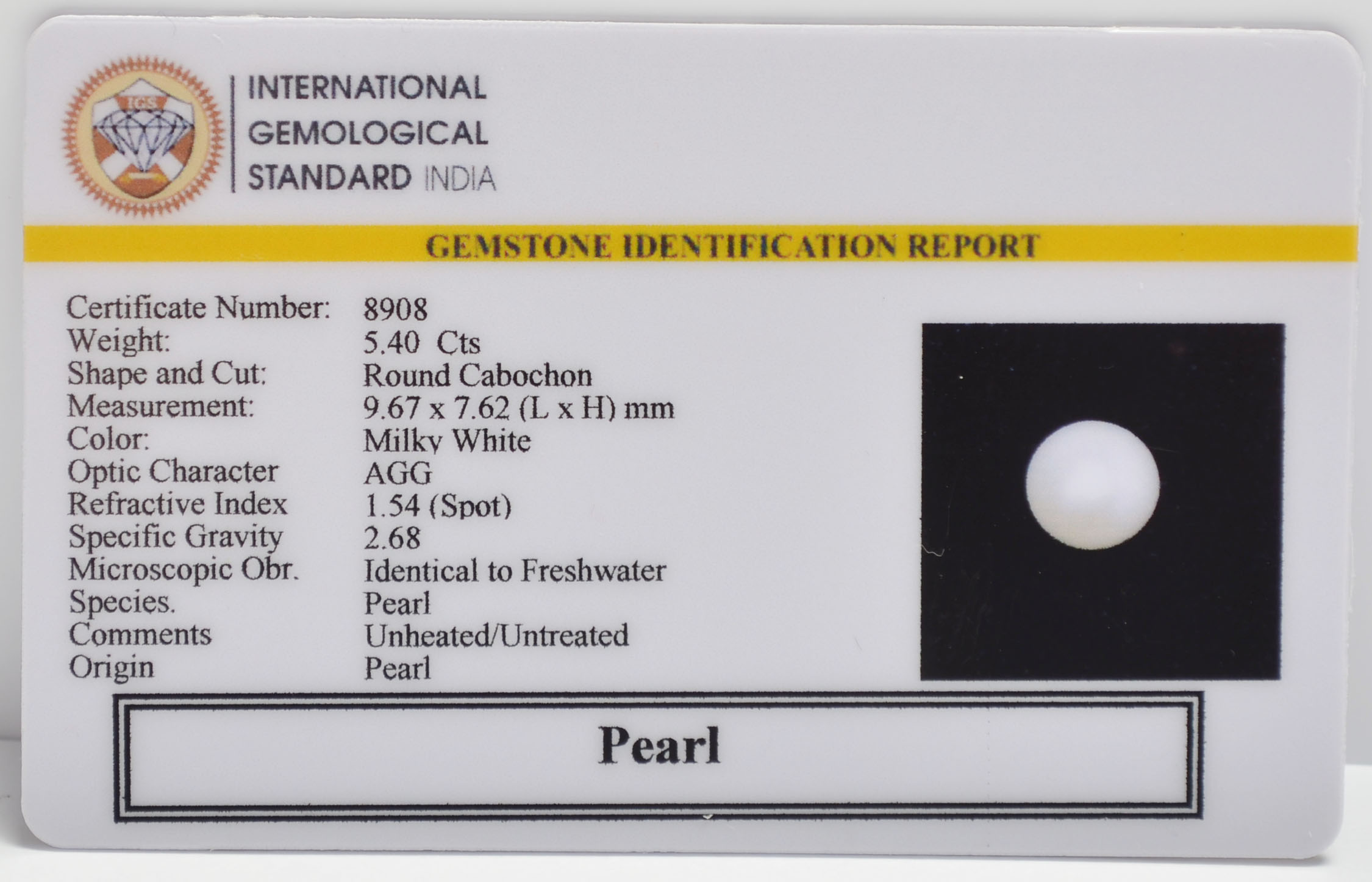 PEARL 5.4 Ct. 3 PRL7252 2 PEARL 5.4 Ct.