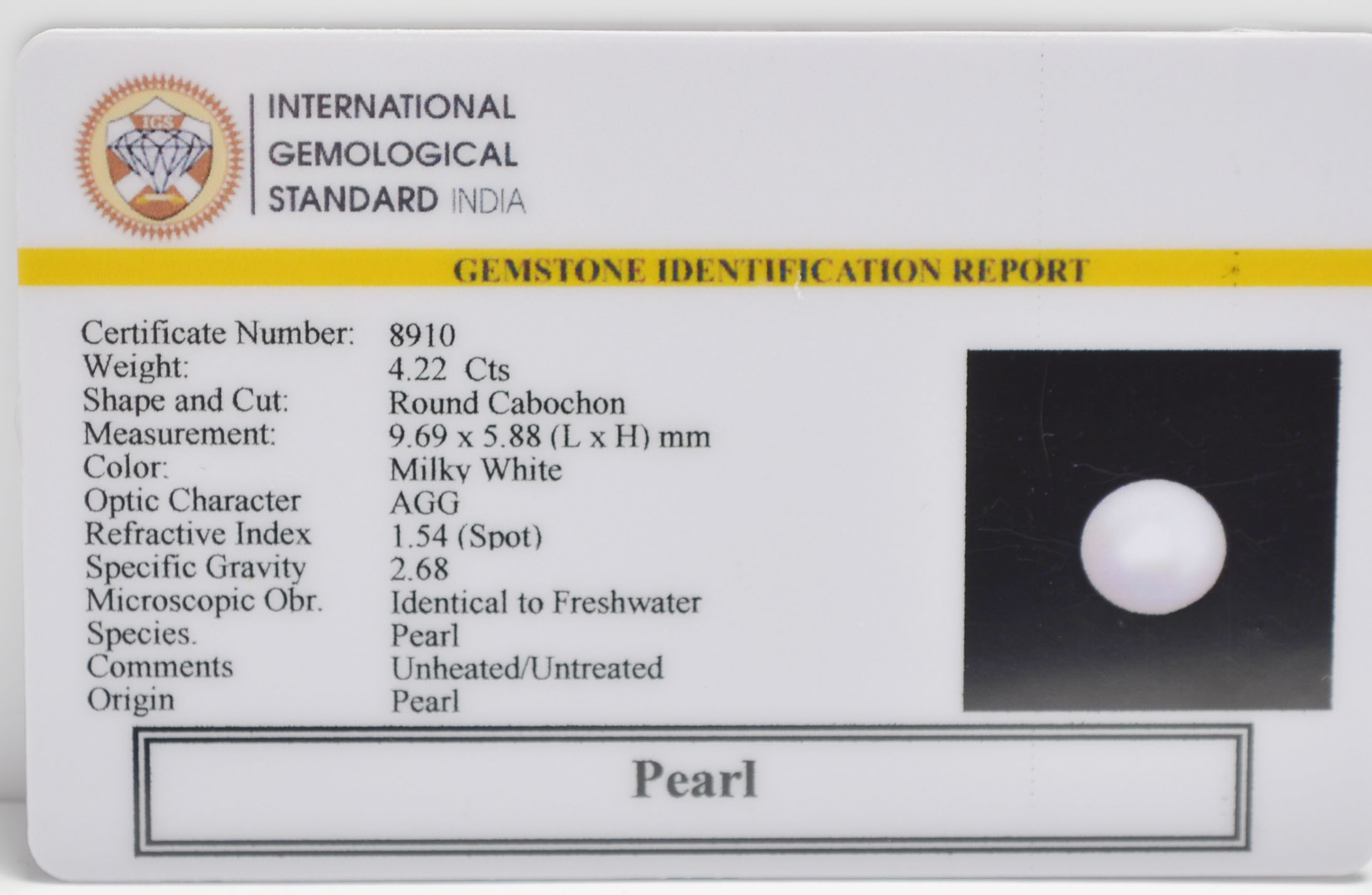 PRL7254 2 PEARL 4.22 Ct.