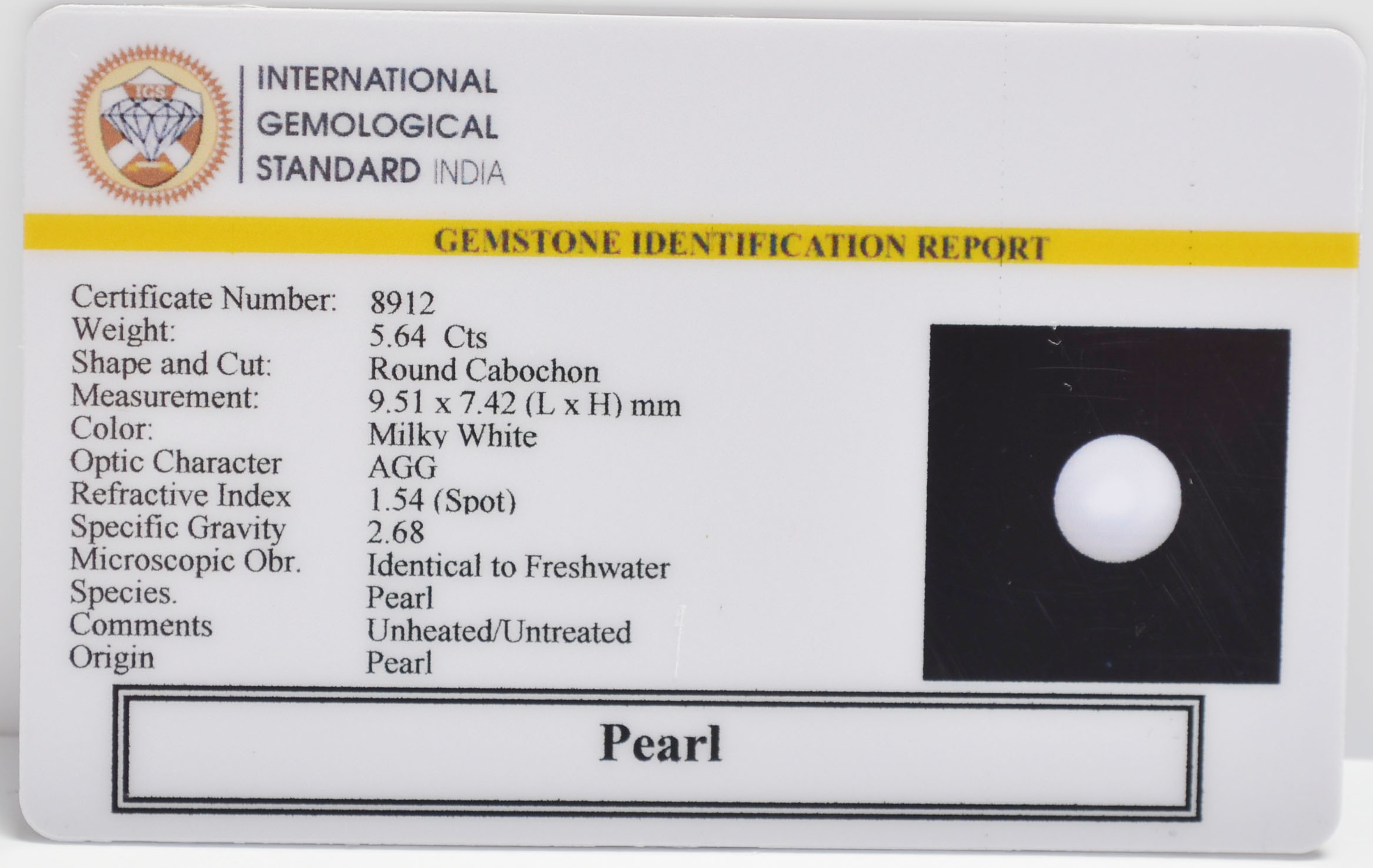 PRL7256 2 PEARL 5.64 Ct.