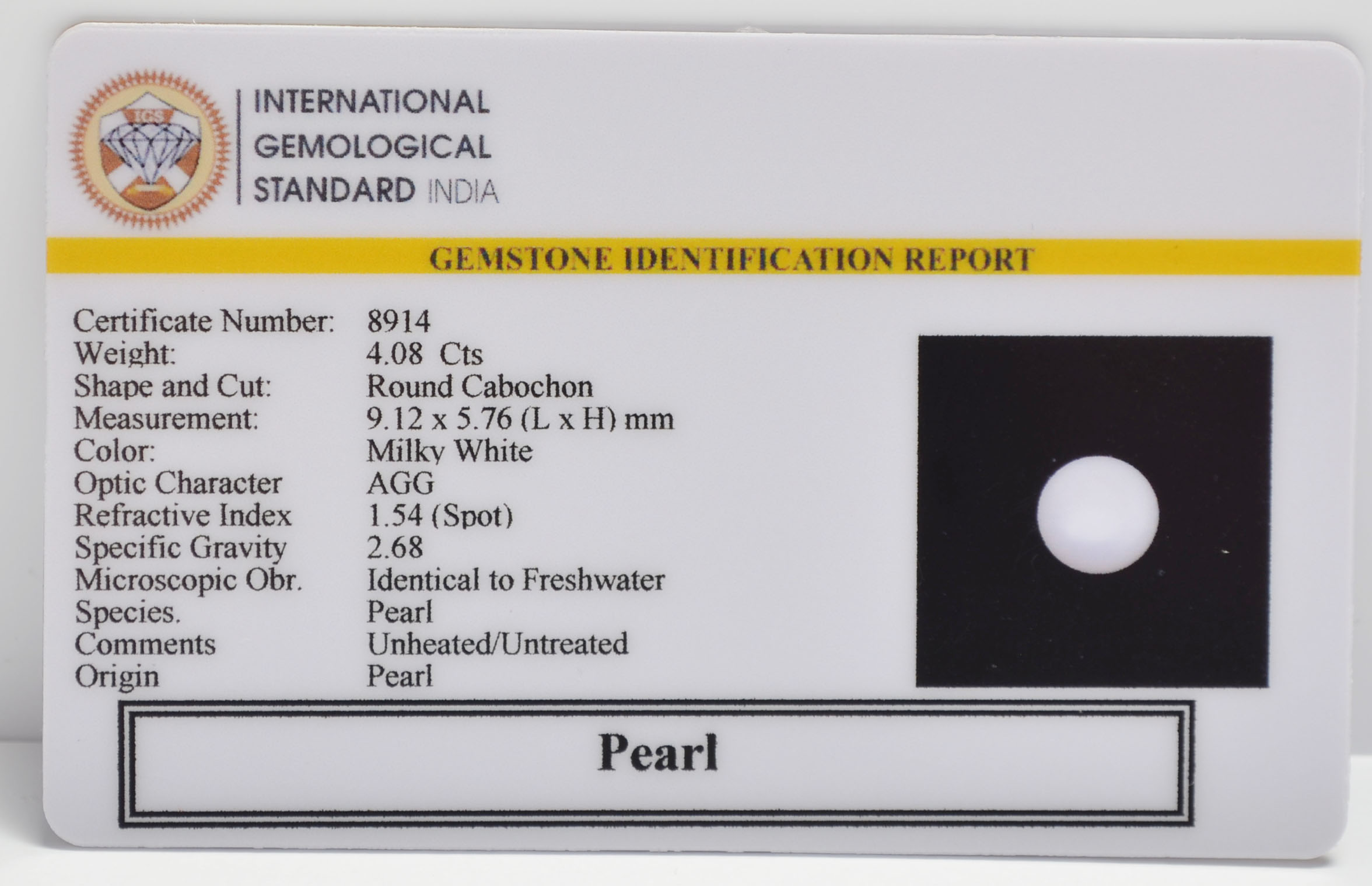 PEARL 4.08 Ct. 3 PRL7258 2 PEARL 4.08 Ct.