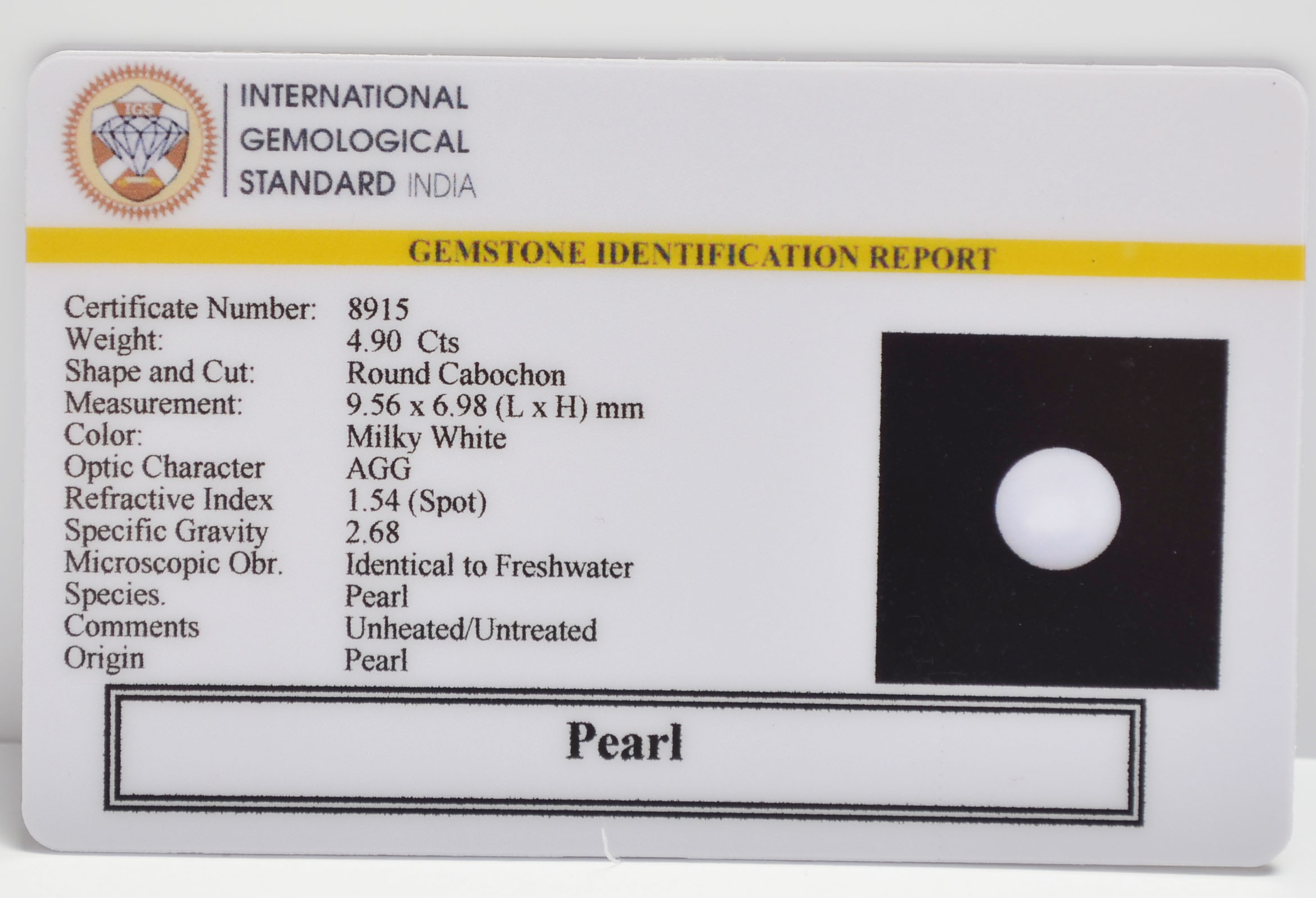 PRL7259 2 PEARL 4.9 Ct.