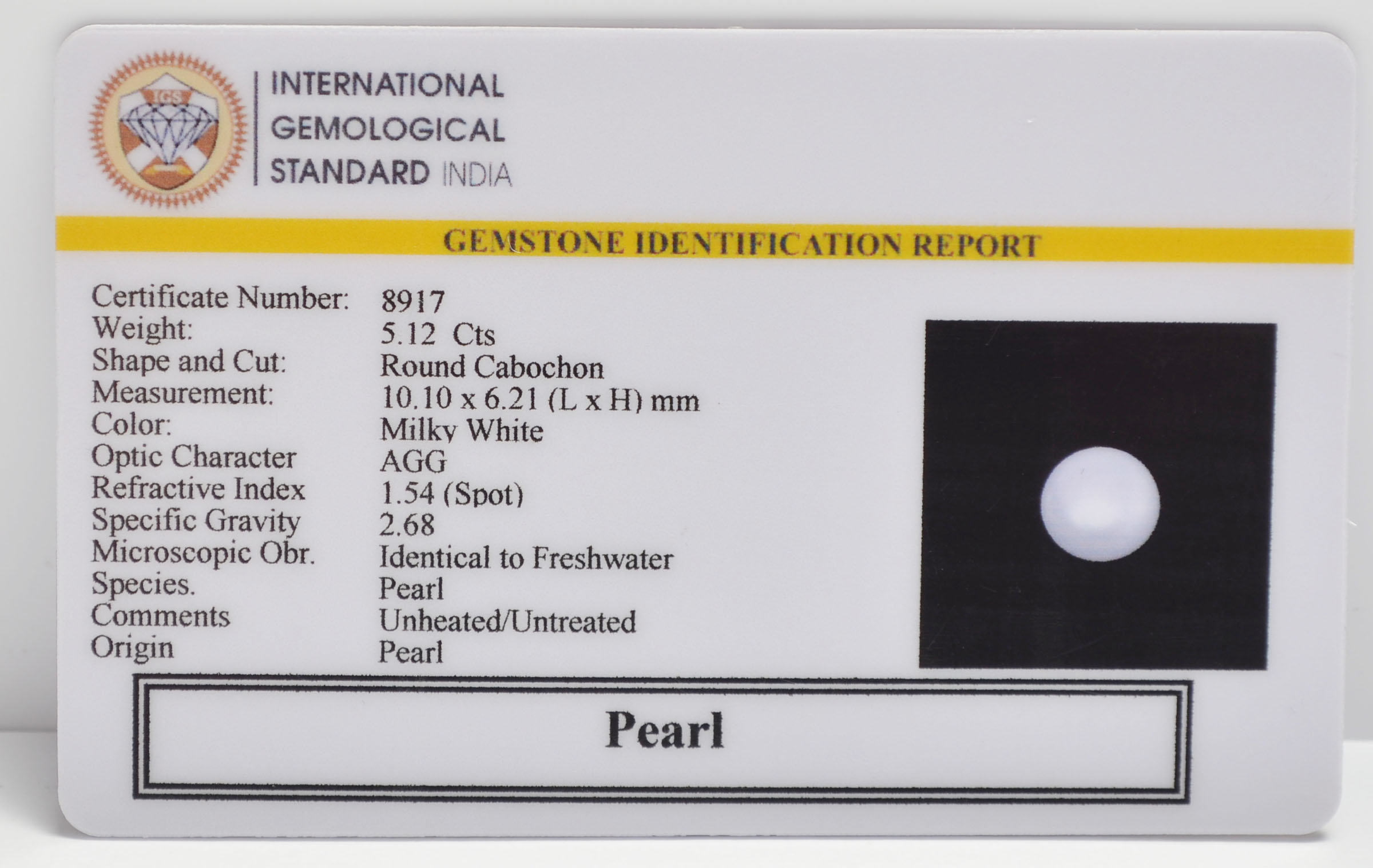 PRL7261 2 PEARL 5.12 Ct.