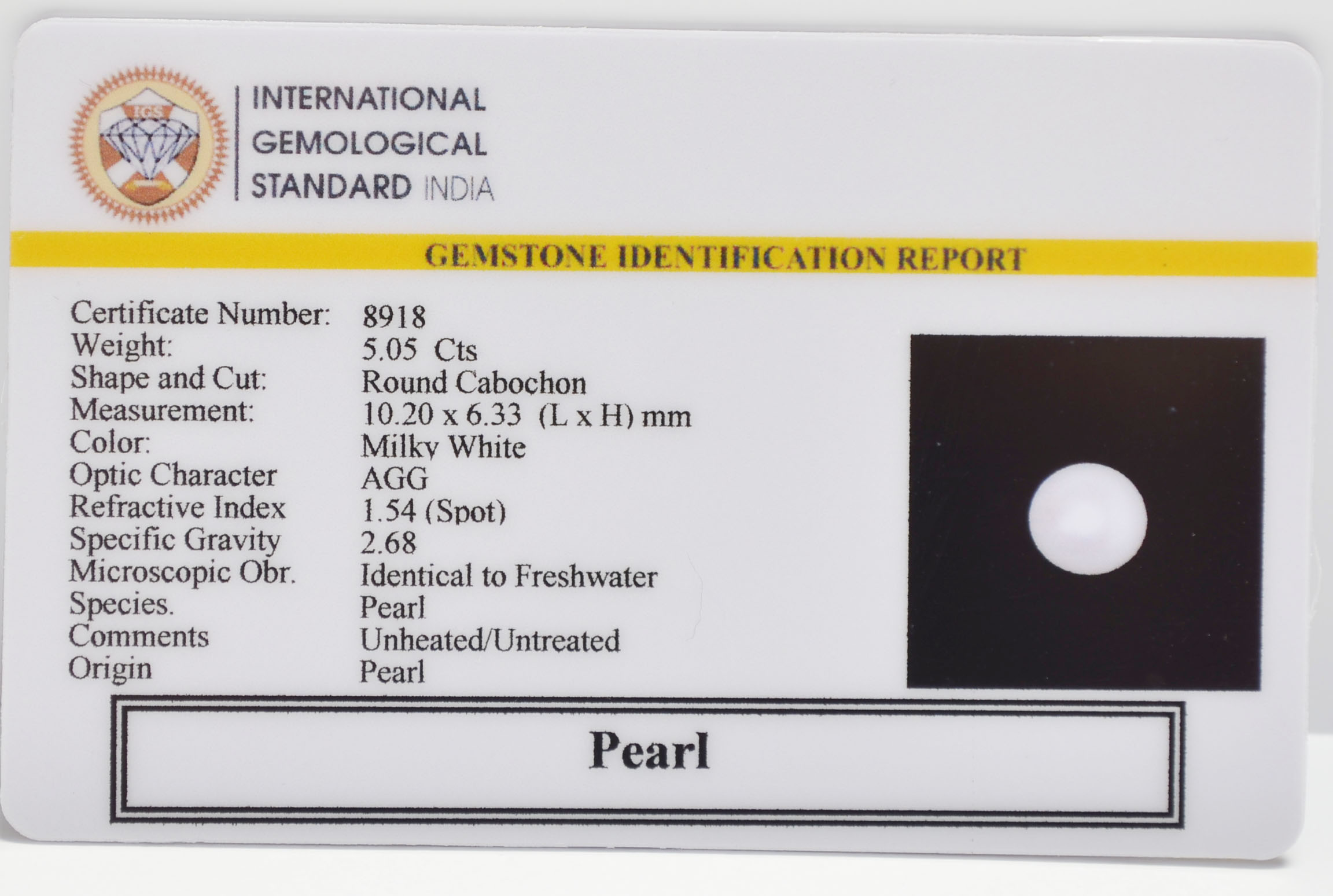 PRL7262 2 PEARL 5.05 Ct.