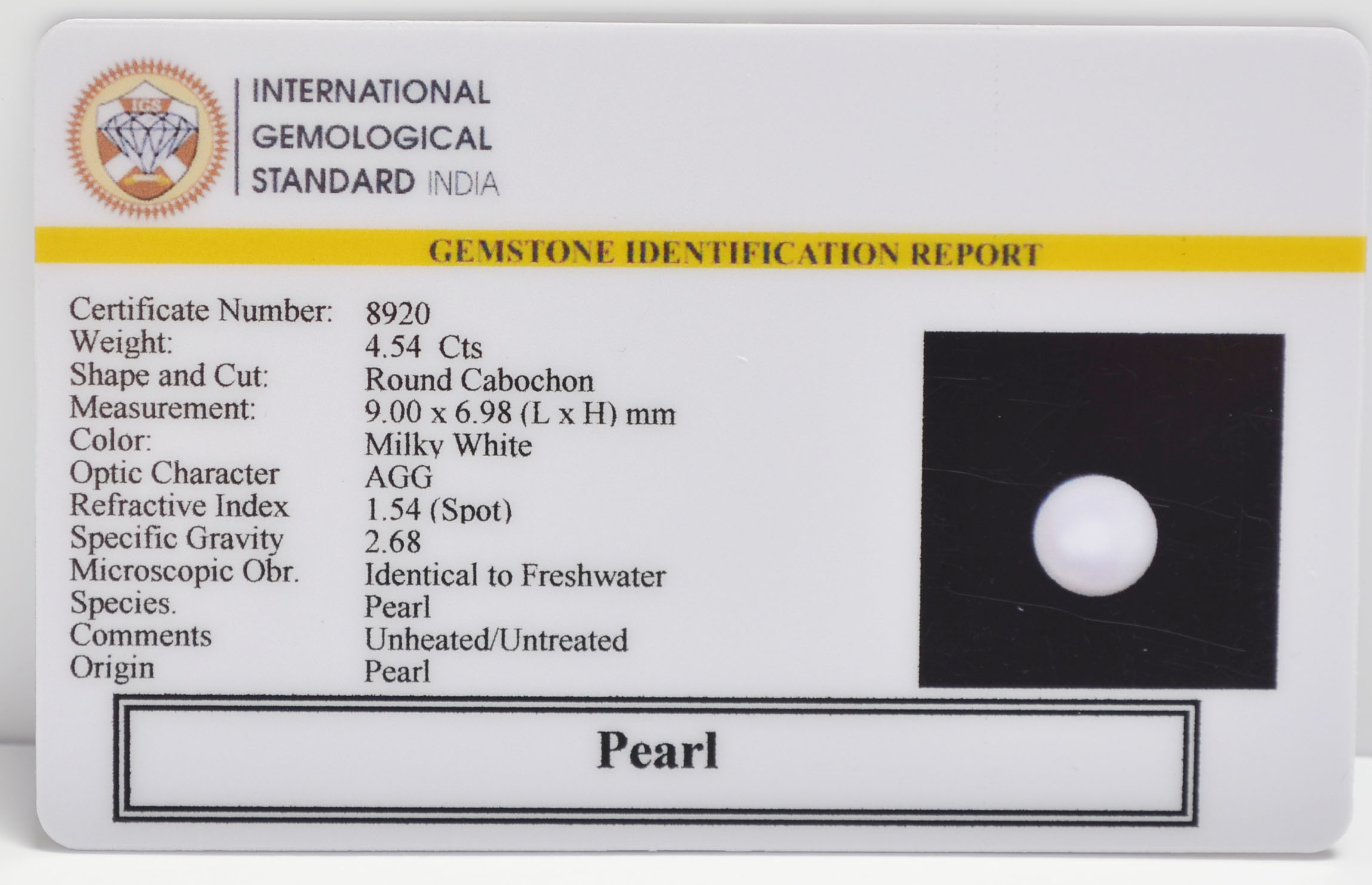 PRL7264 2 PEARL 4.54 Ct.