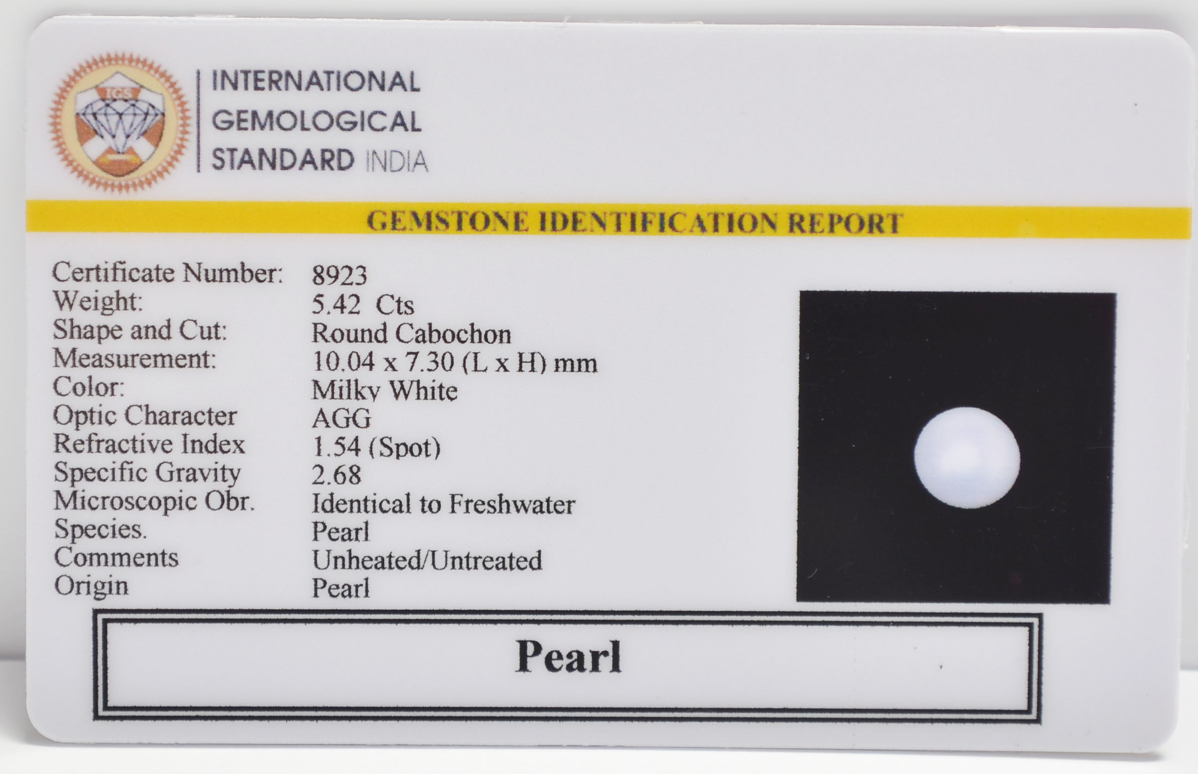 PRL7267 2 PEARL 5.42 Ct.