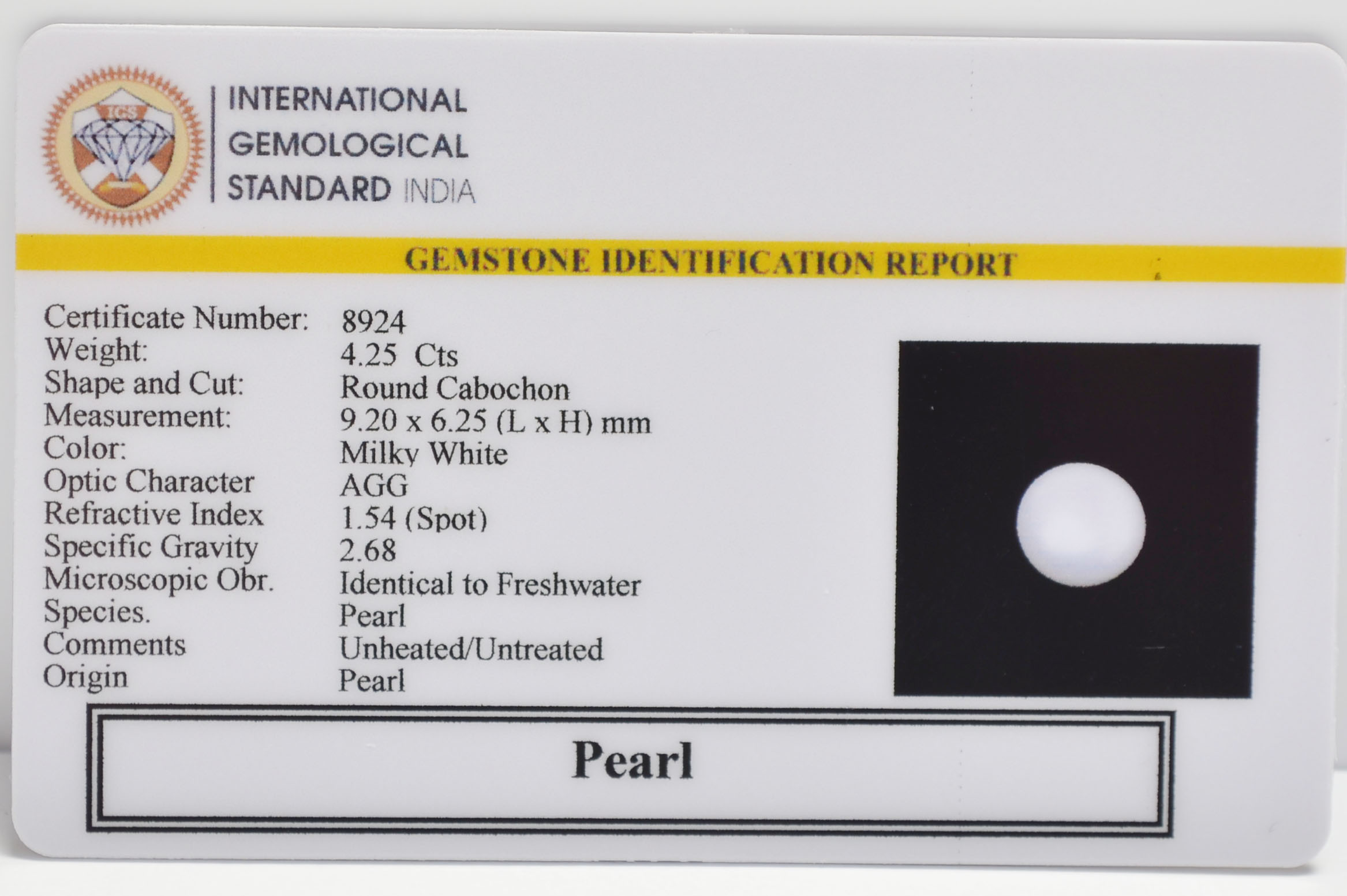 PRL7268 2 PEARL 4.25 Ct.