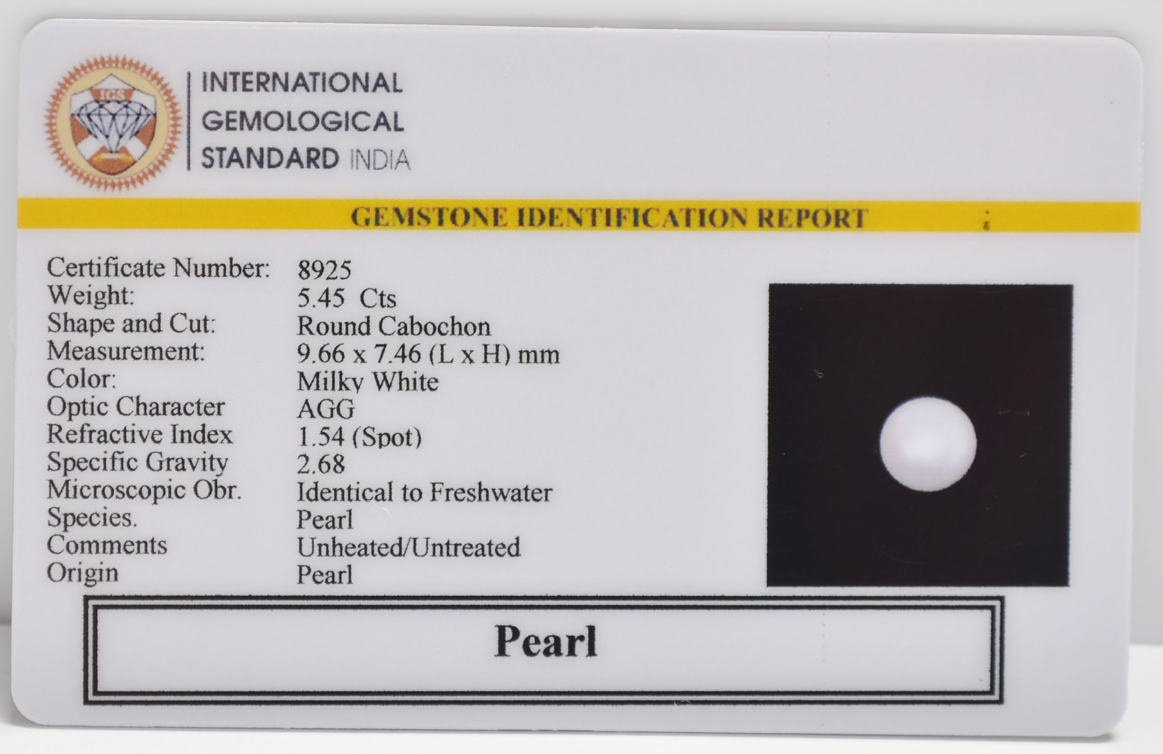 PRL7269 2 PEARL 5.45 Ct.