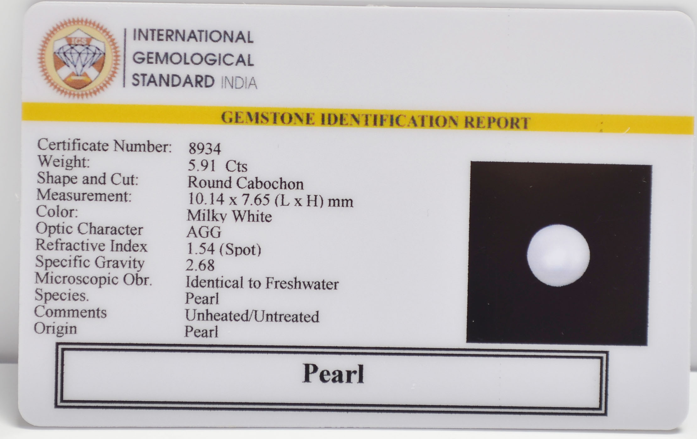 PRL7278 2 PEARL 5.91 Ct.