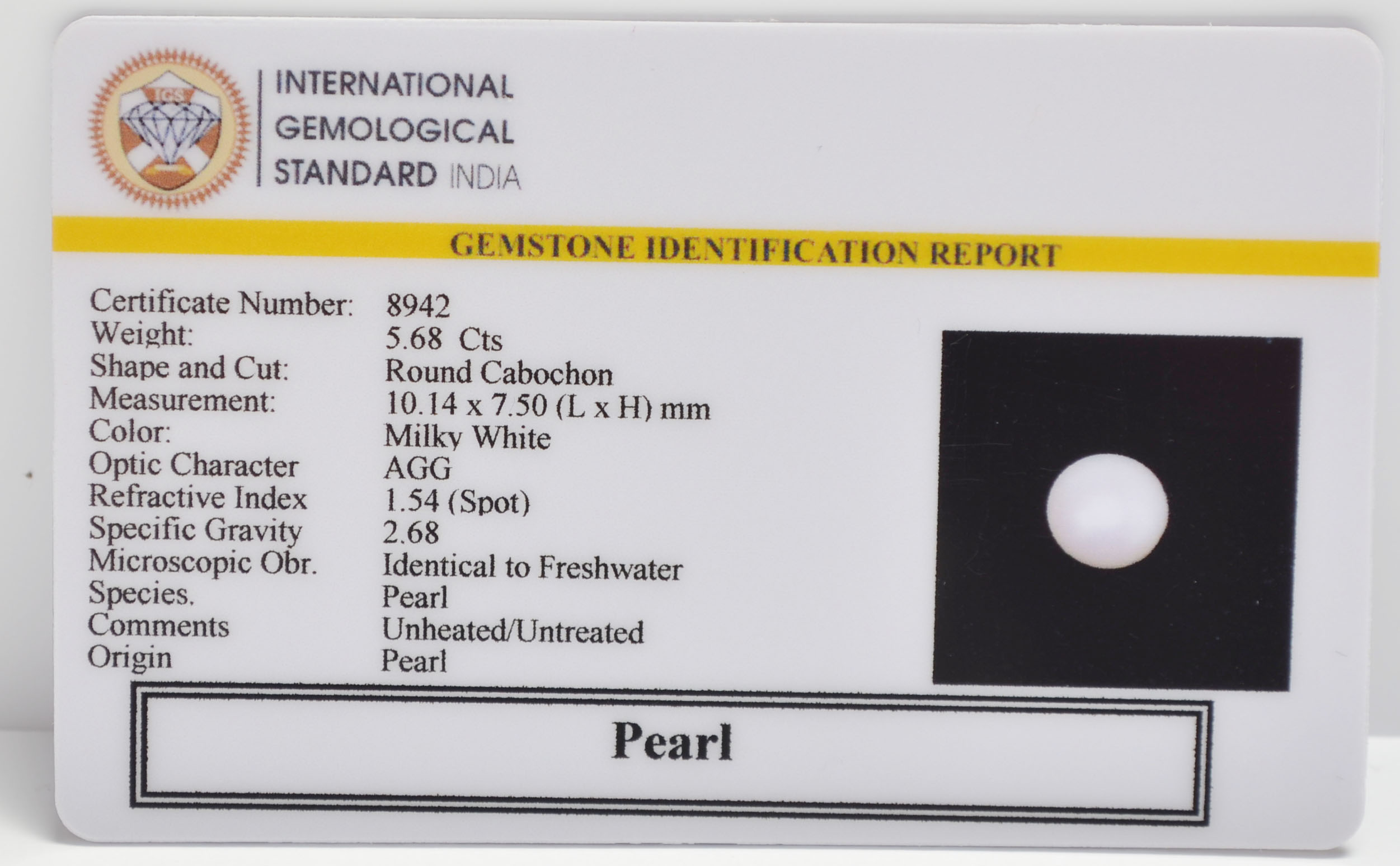 PRL7286 2 PEARL 5.68 Ct.