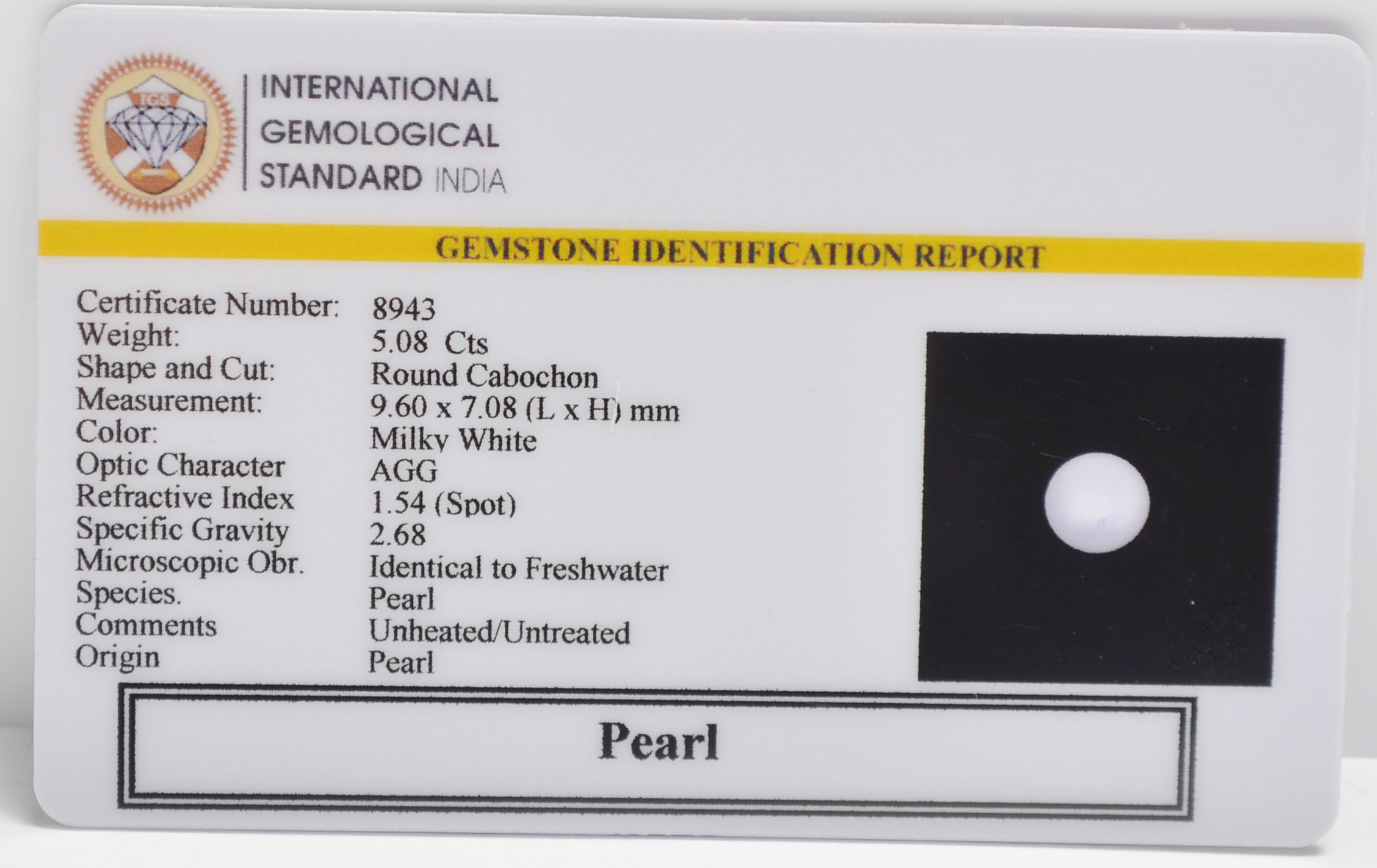 PRL7287 2 PEARL 5.08 Ct.