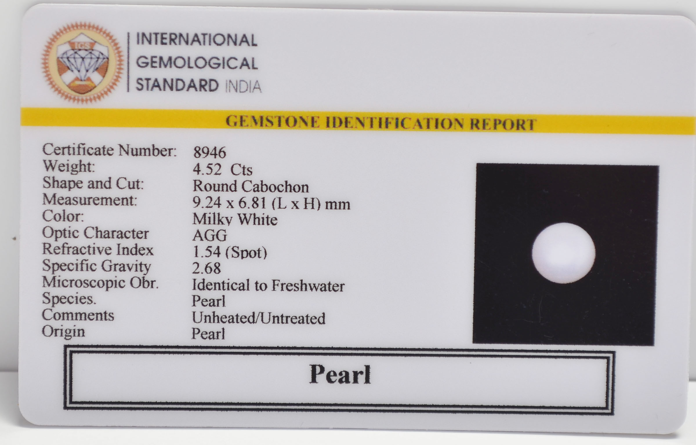 PRL7290 2 PEARL 4.52 Ct.