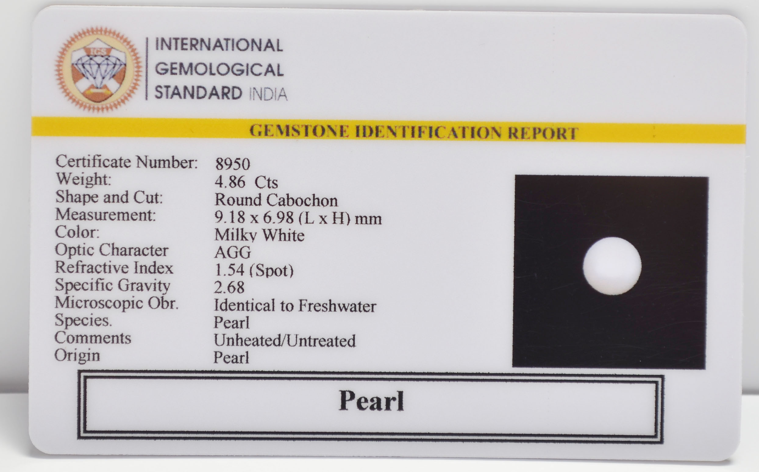 PRL7294 2 PEARL 4.86 Ct.