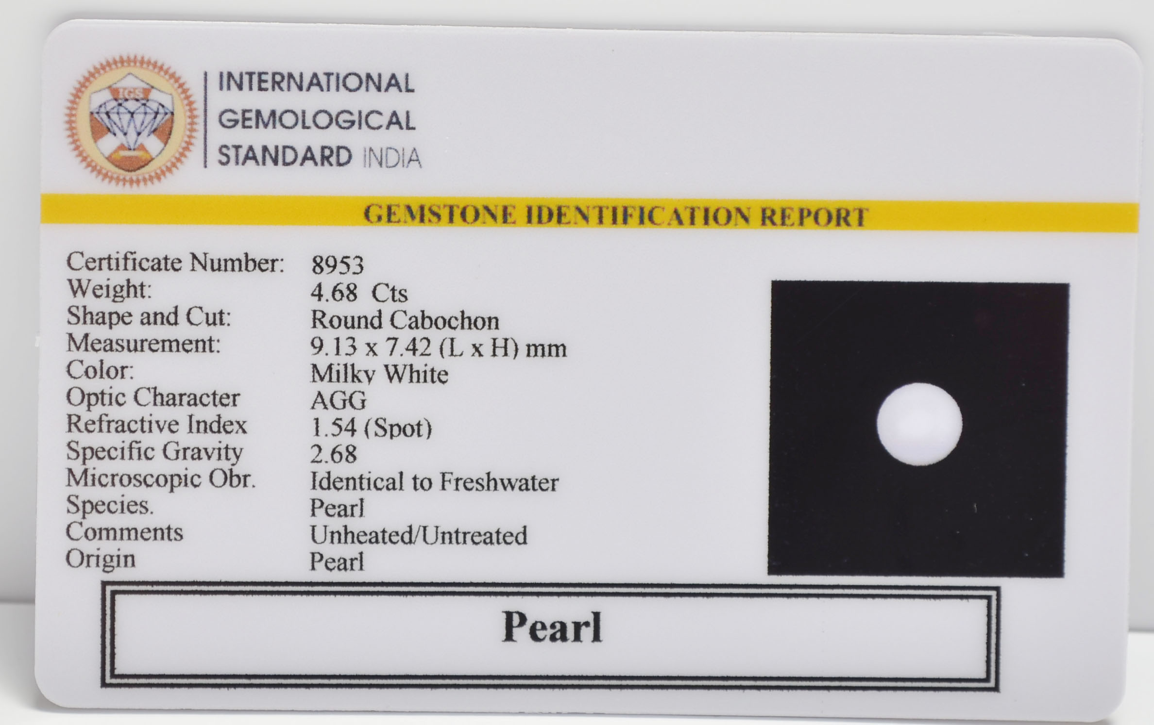 PRL7297 2 PEARL 4.68 Ct.