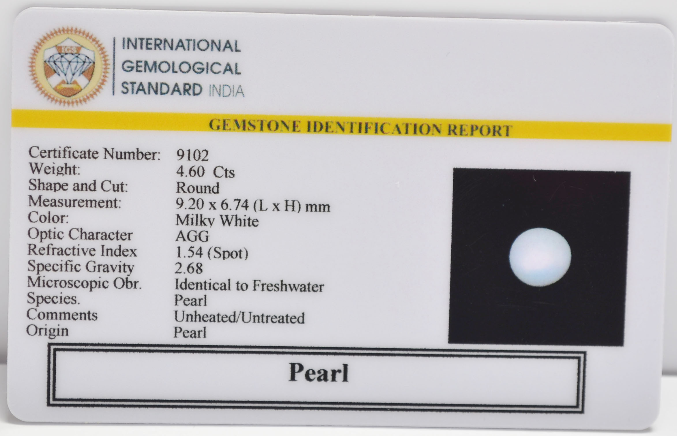PRL7303 2 PEARL 4.6 Ct.