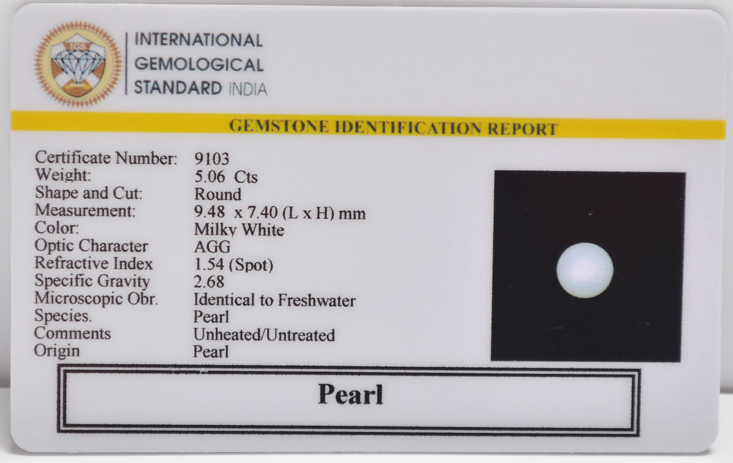 PRL7304 2 PEARL 5.06 Ct.