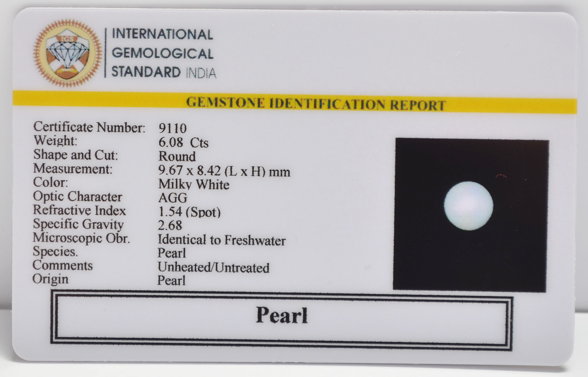 PEARL 6.08 Ct. 3 PRL7311 2 PEARL 6.08 Ct.