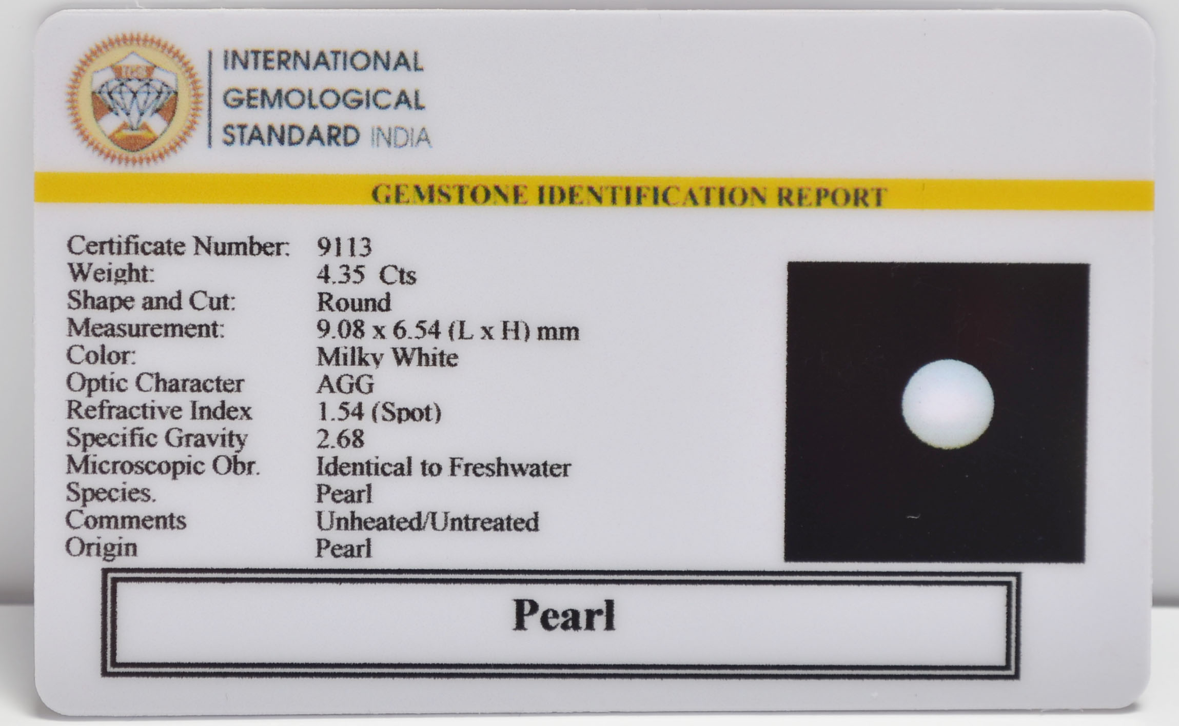 PRL7314 2 PEARL 4.35 Ct.