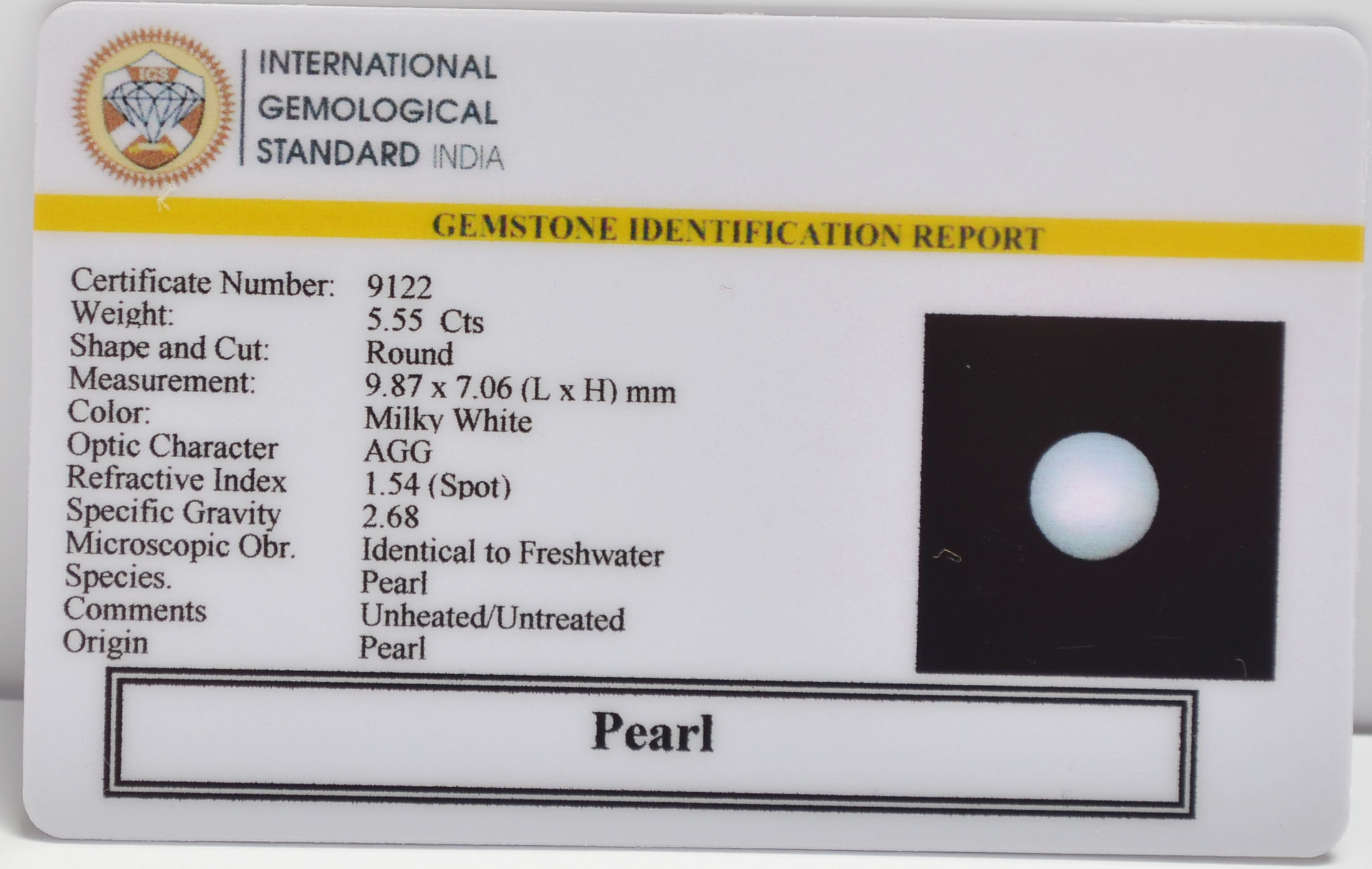 PRL7323 2 PEARL 5.55 Ct.