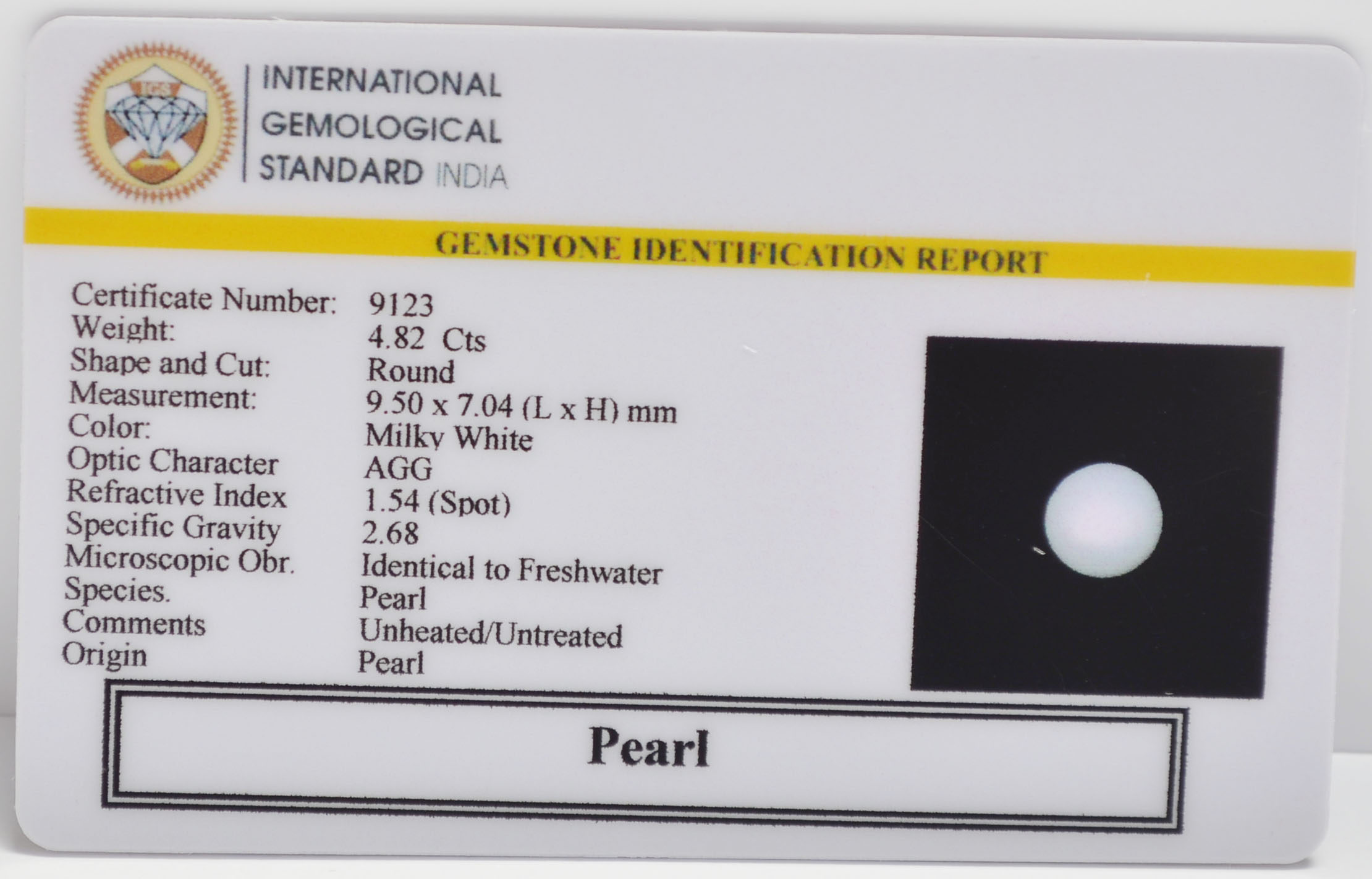 PEARL 4.82 Ct. 3 PRL7324 2 PEARL 4.82 Ct.