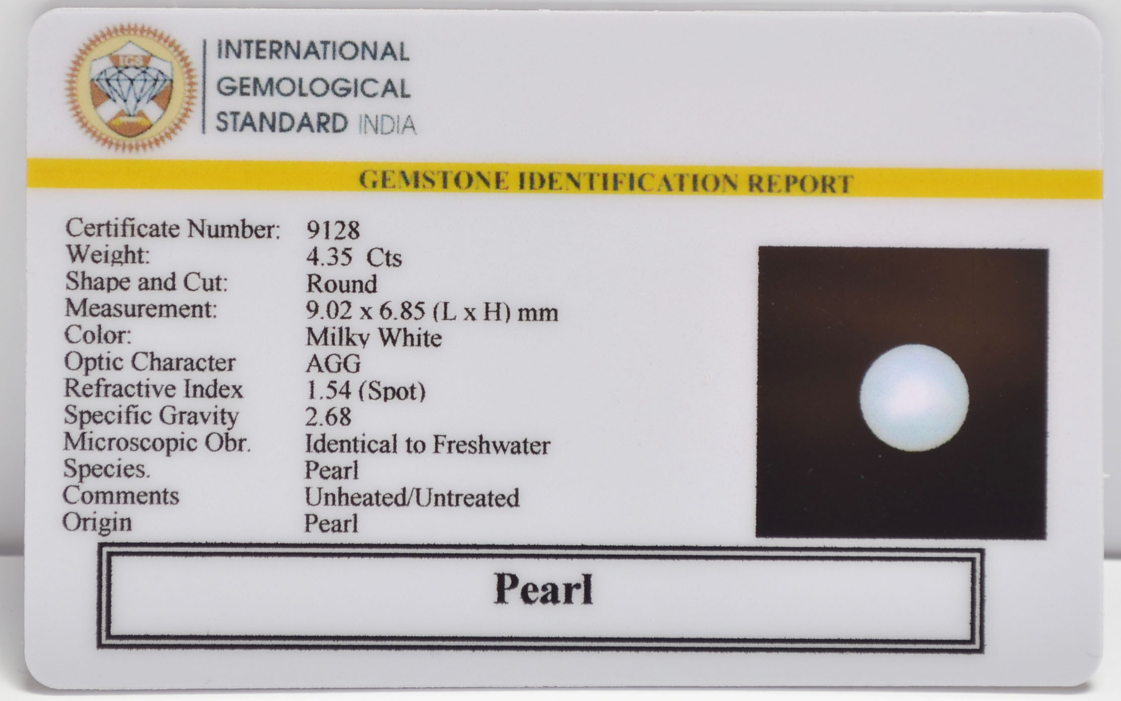 PEARL 4.35 Ct. 3 PRL7329 2 PEARL 4.35 Ct.