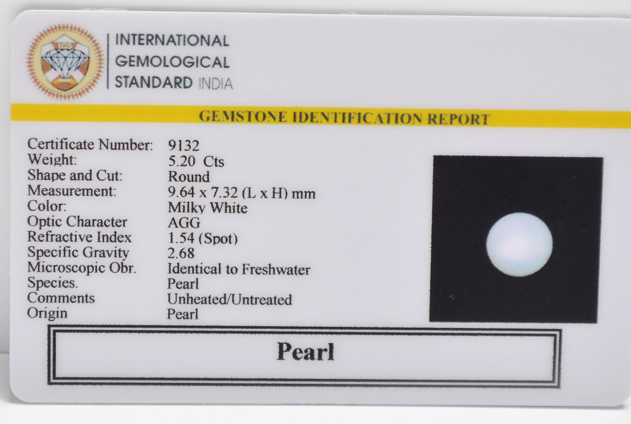 PEARL 5.2 Ct. 3 PRL7333 2 PEARL 5.2 Ct.