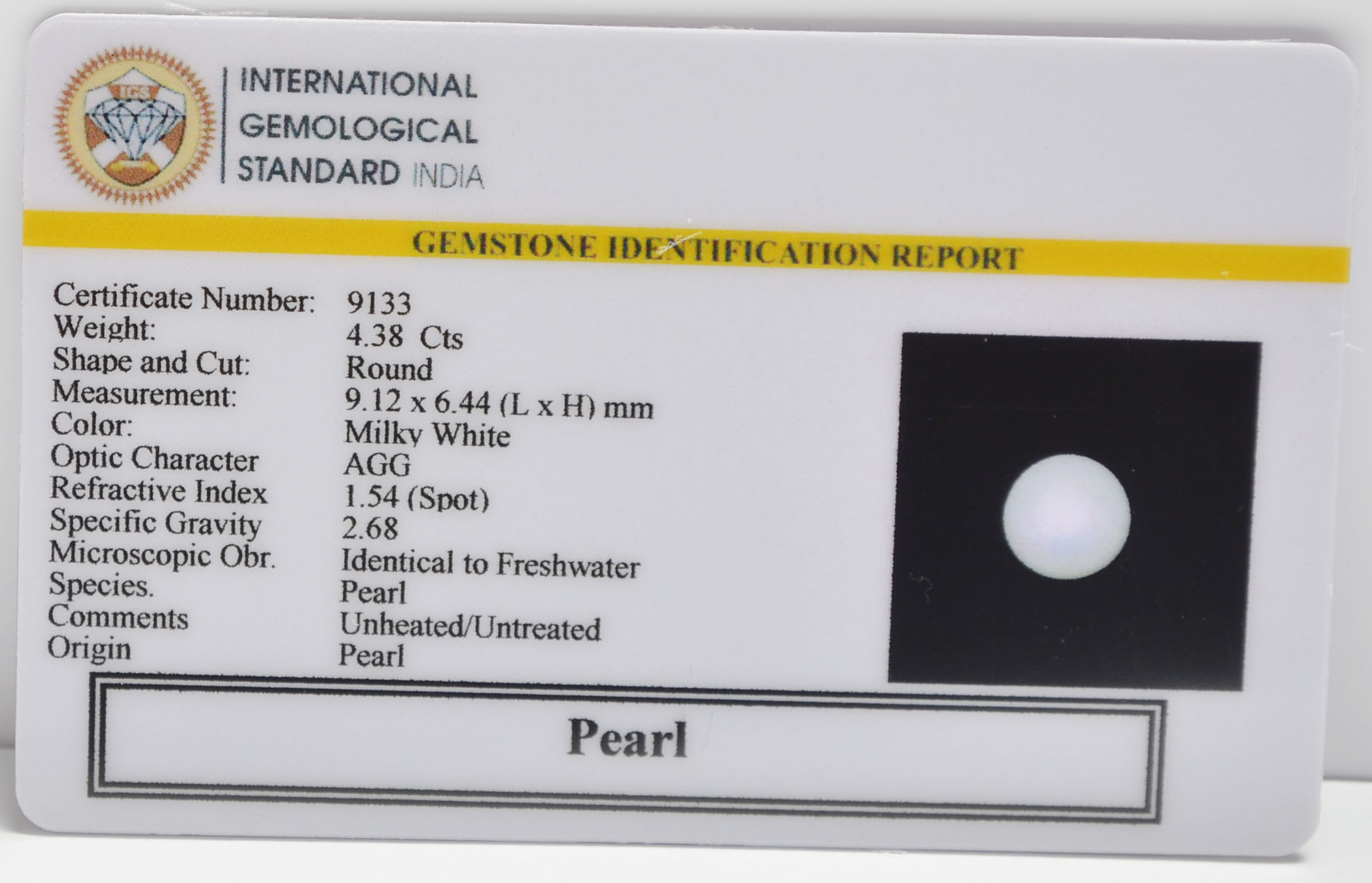 PRL7334 2 PEARL 4.38 Ct.