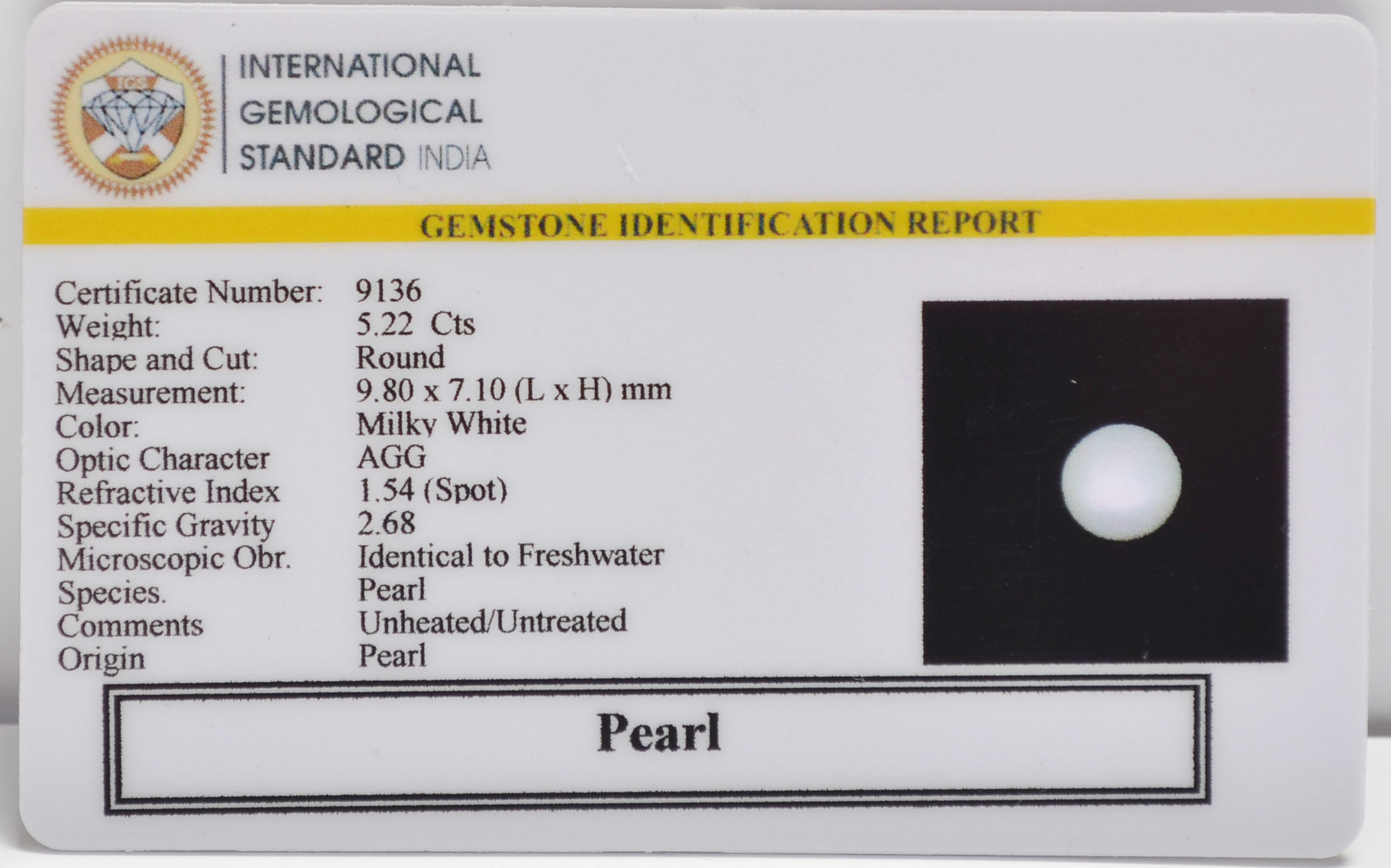 PRL7337 2 PEARL 5.22 Ct.