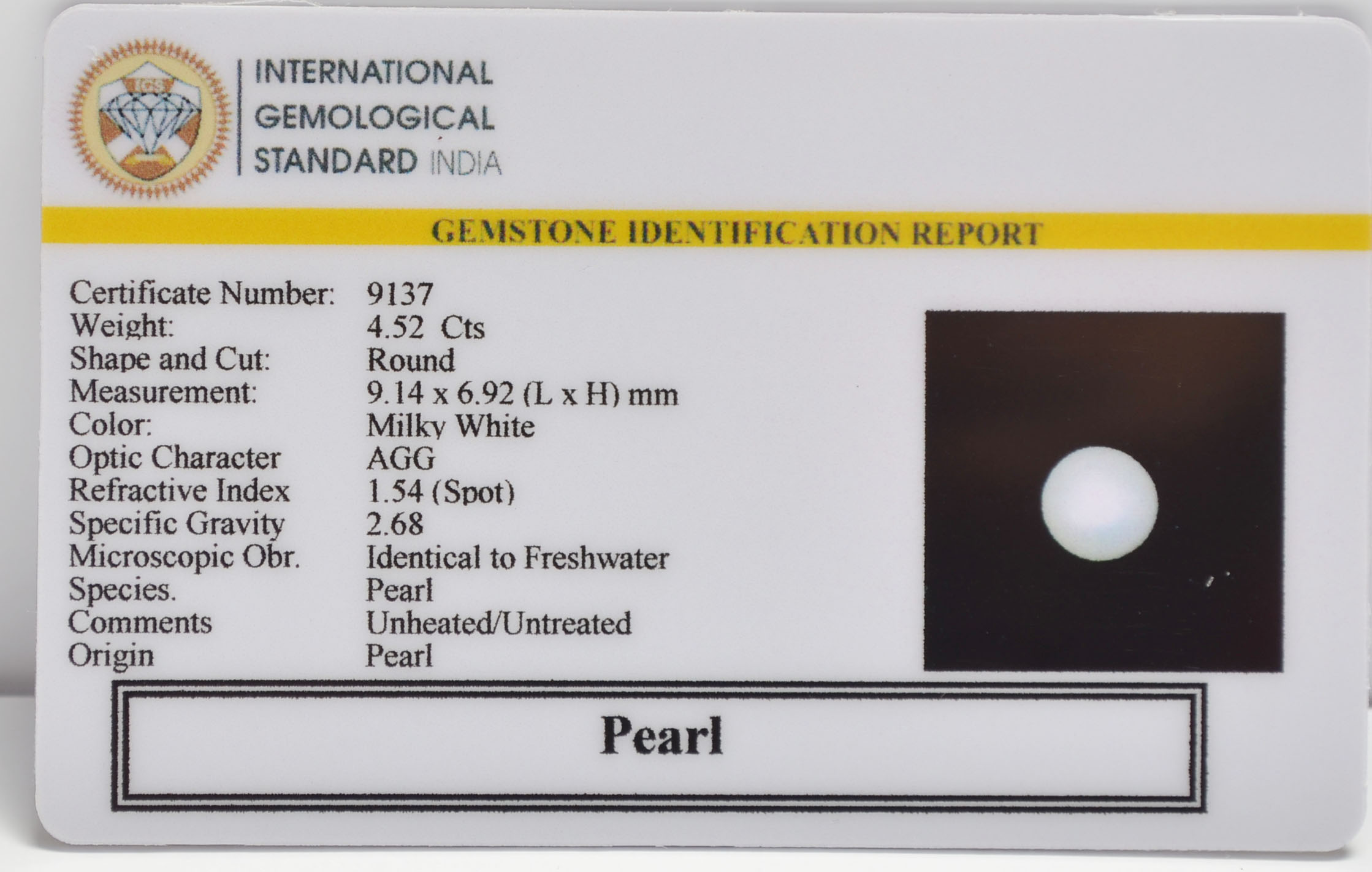 PRL7338 2 PEARL 4.52 Ct.