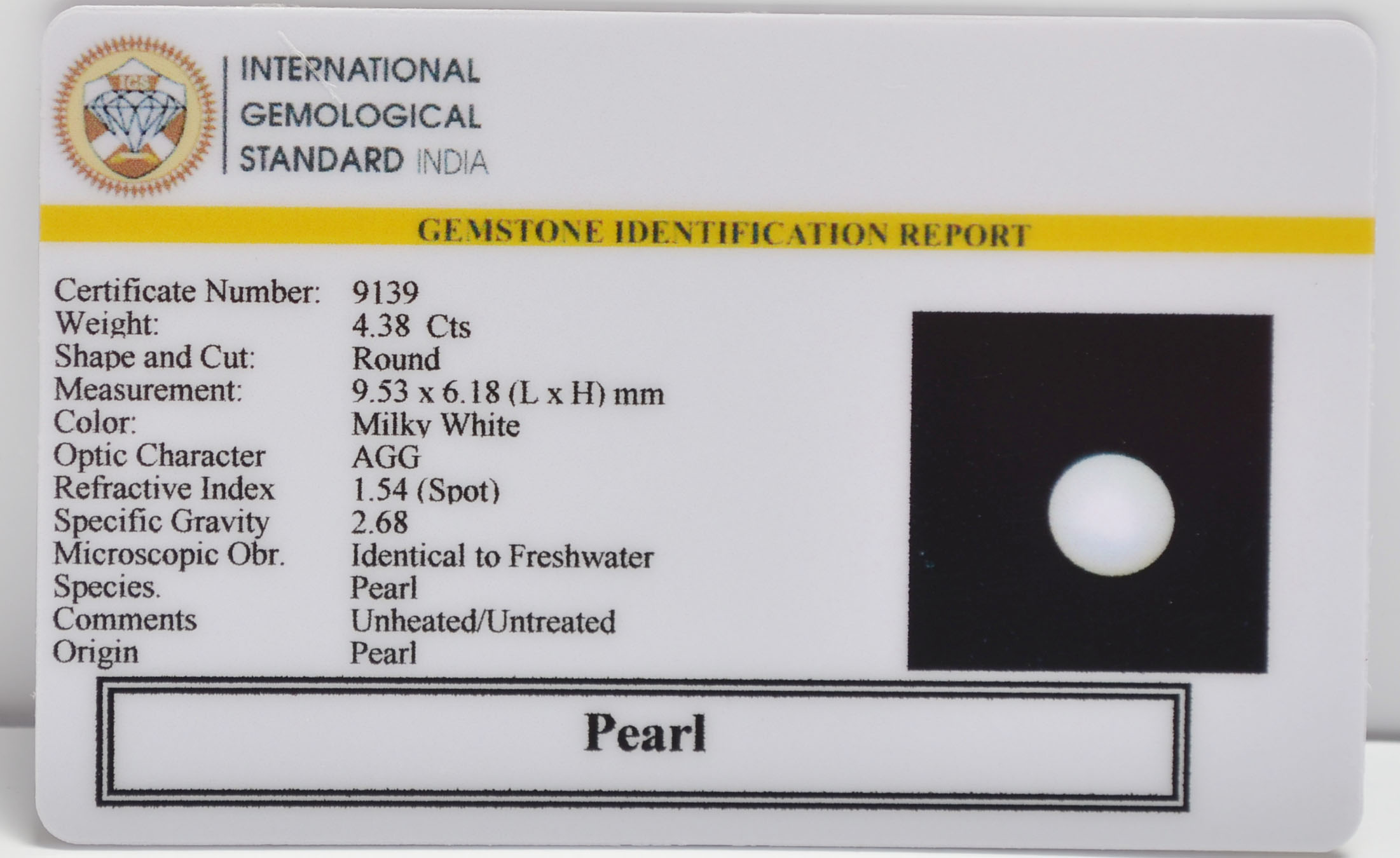 PRL7340 2 PEARL 4.38 Ct.