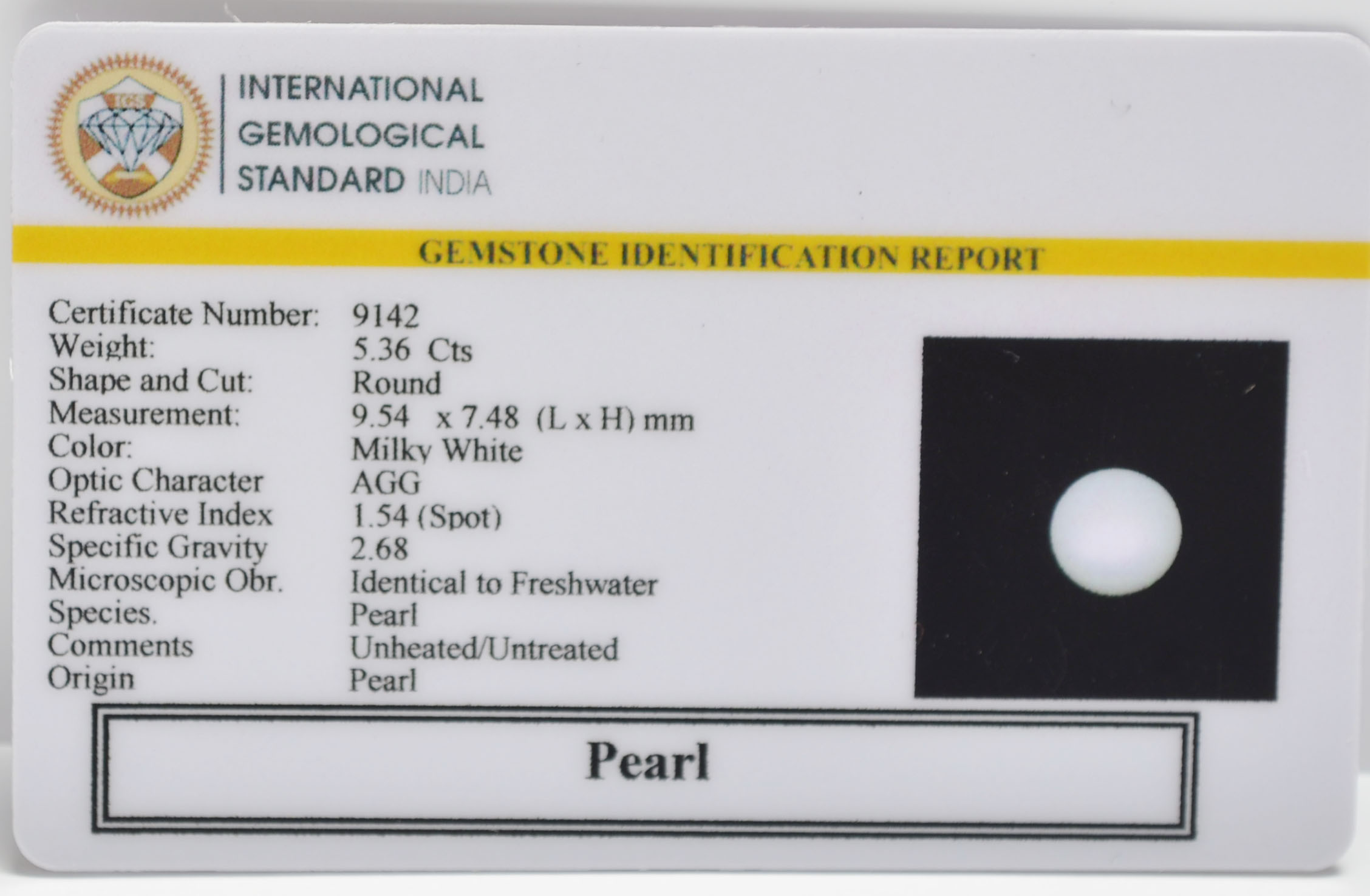PRL7343 2 PEARL 5.36 Ct.