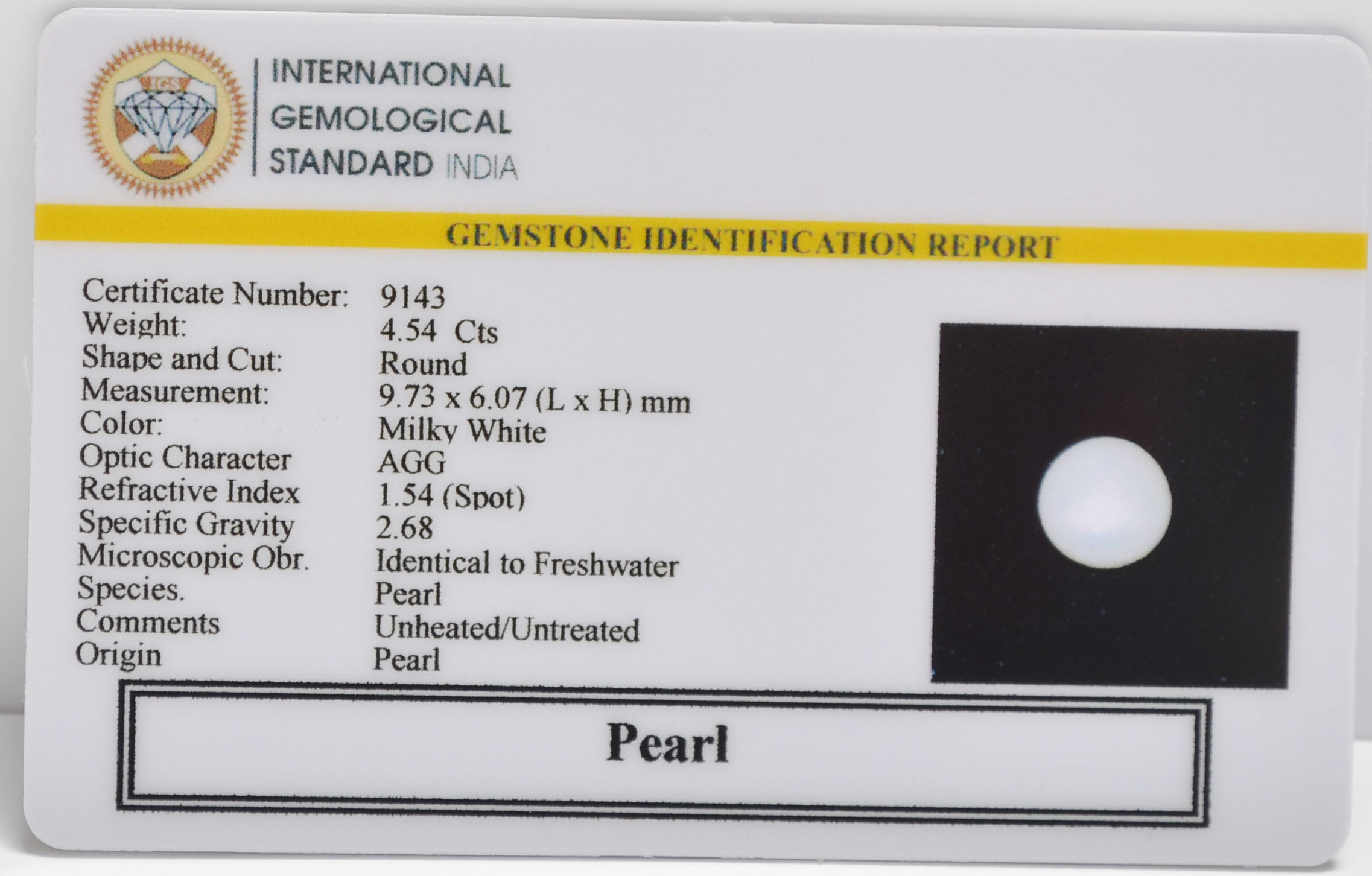 PRL7344 2 PEARL 4.54 Ct.