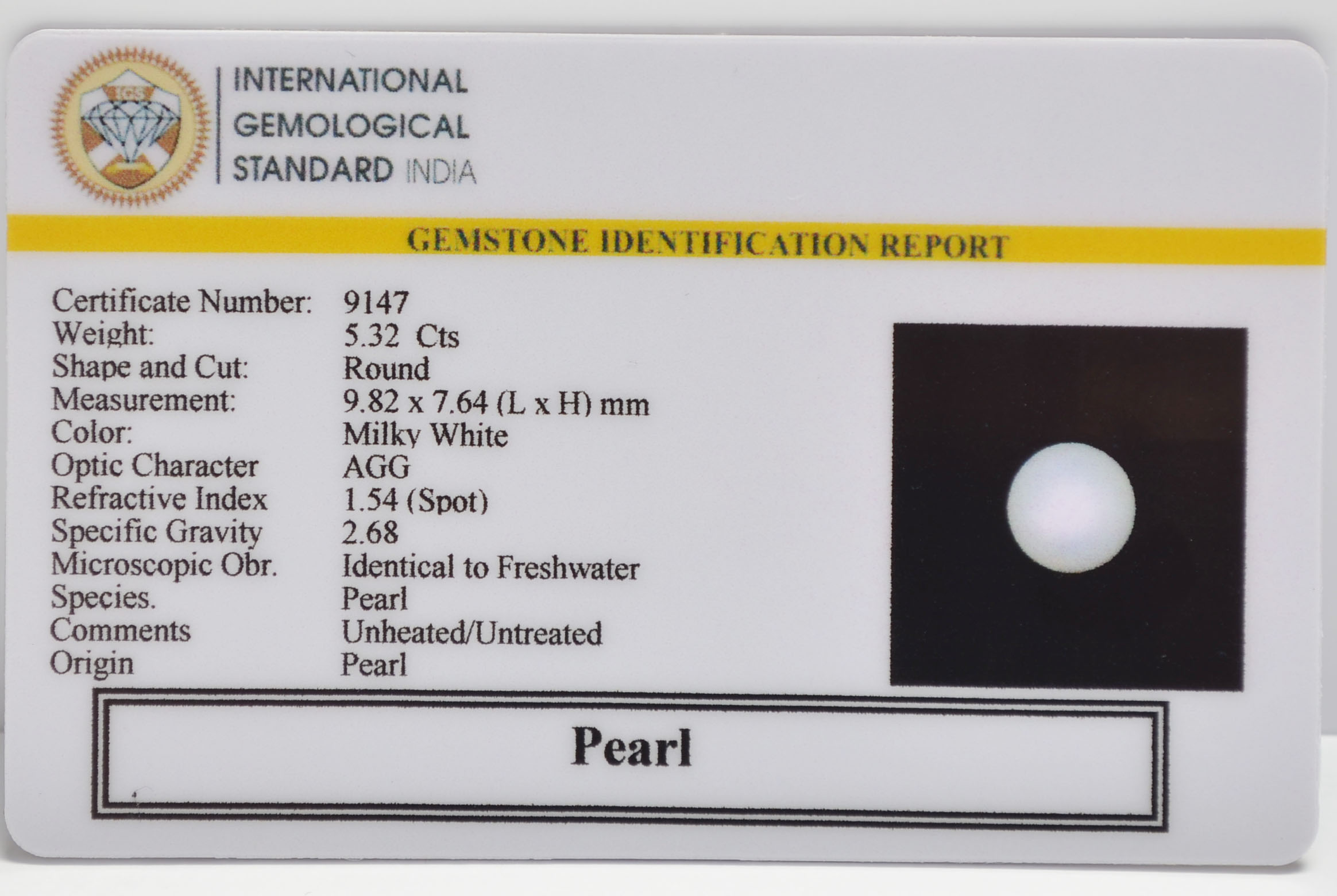 PRL7348 2 PEARL 5.32 Ct.