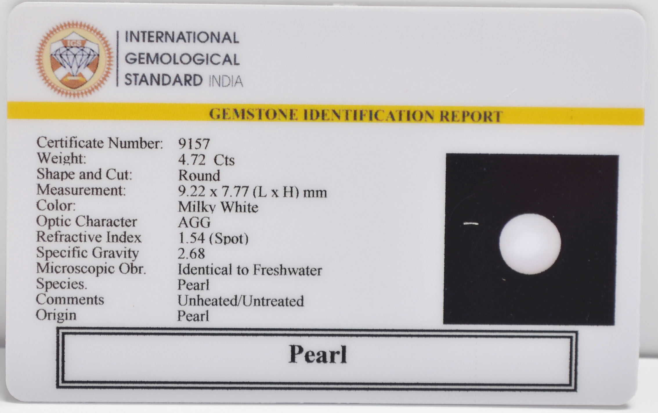 PRL7358 2 PEARL 4.72 Ct.