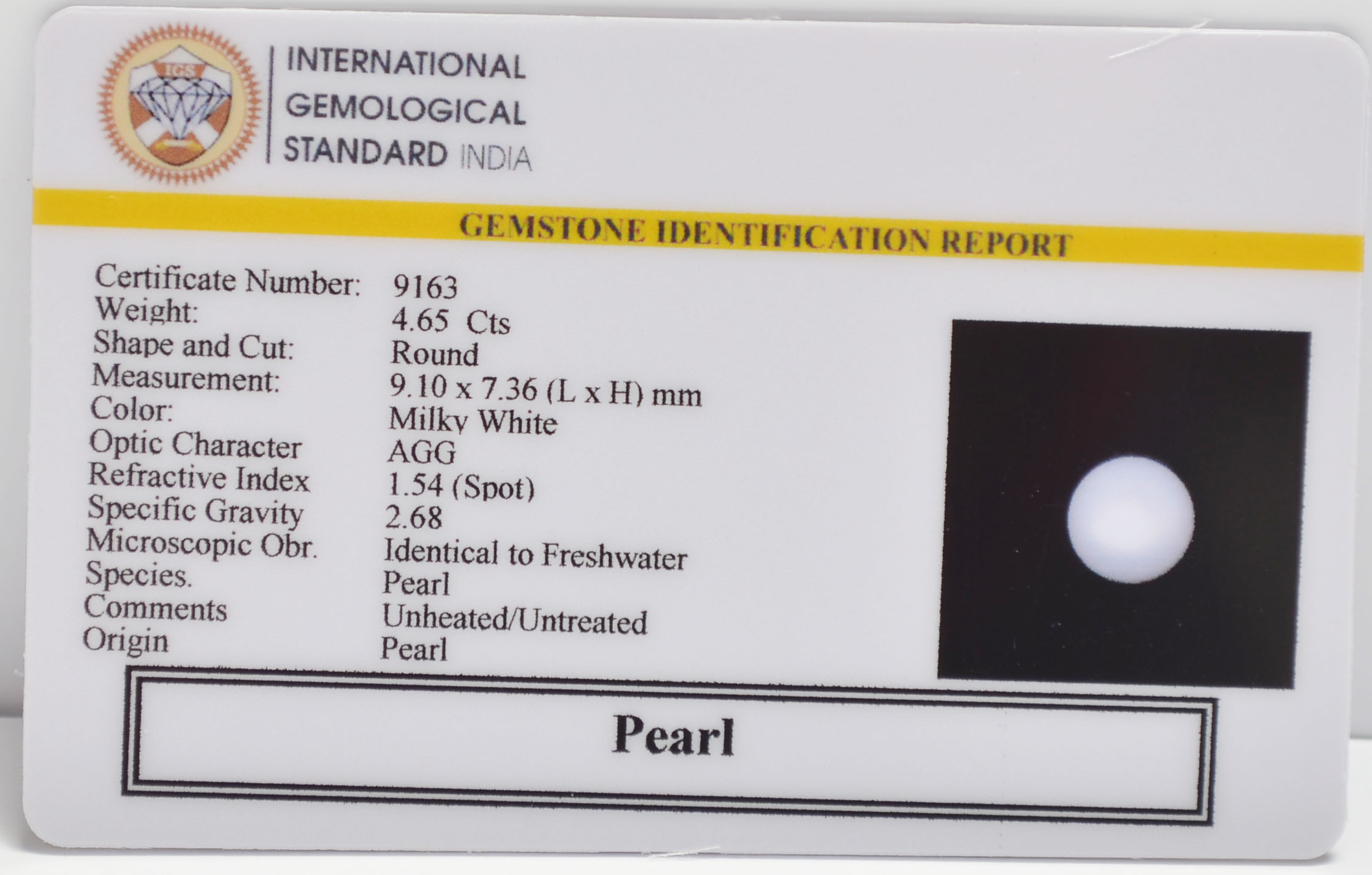 PEARL 4.65 Ct. 3 PRL7364 2 PEARL 4.65 Ct.