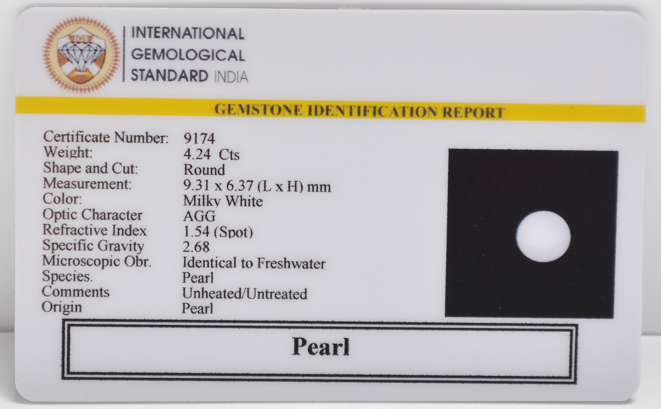 PRL7375 2 PEARL 4.24 Ct.