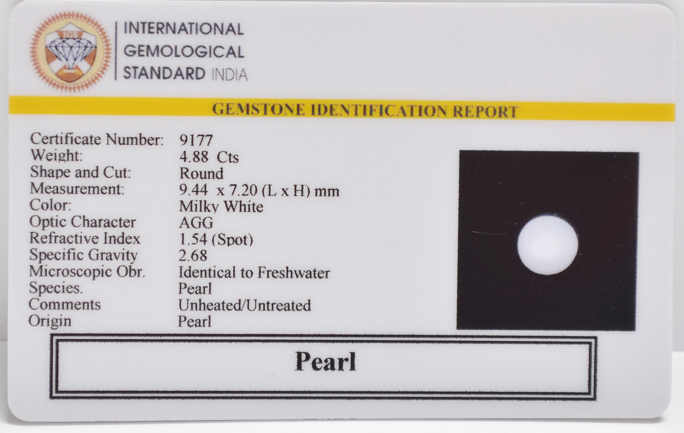 PRL7378 2 PEARL 4.88 Ct.