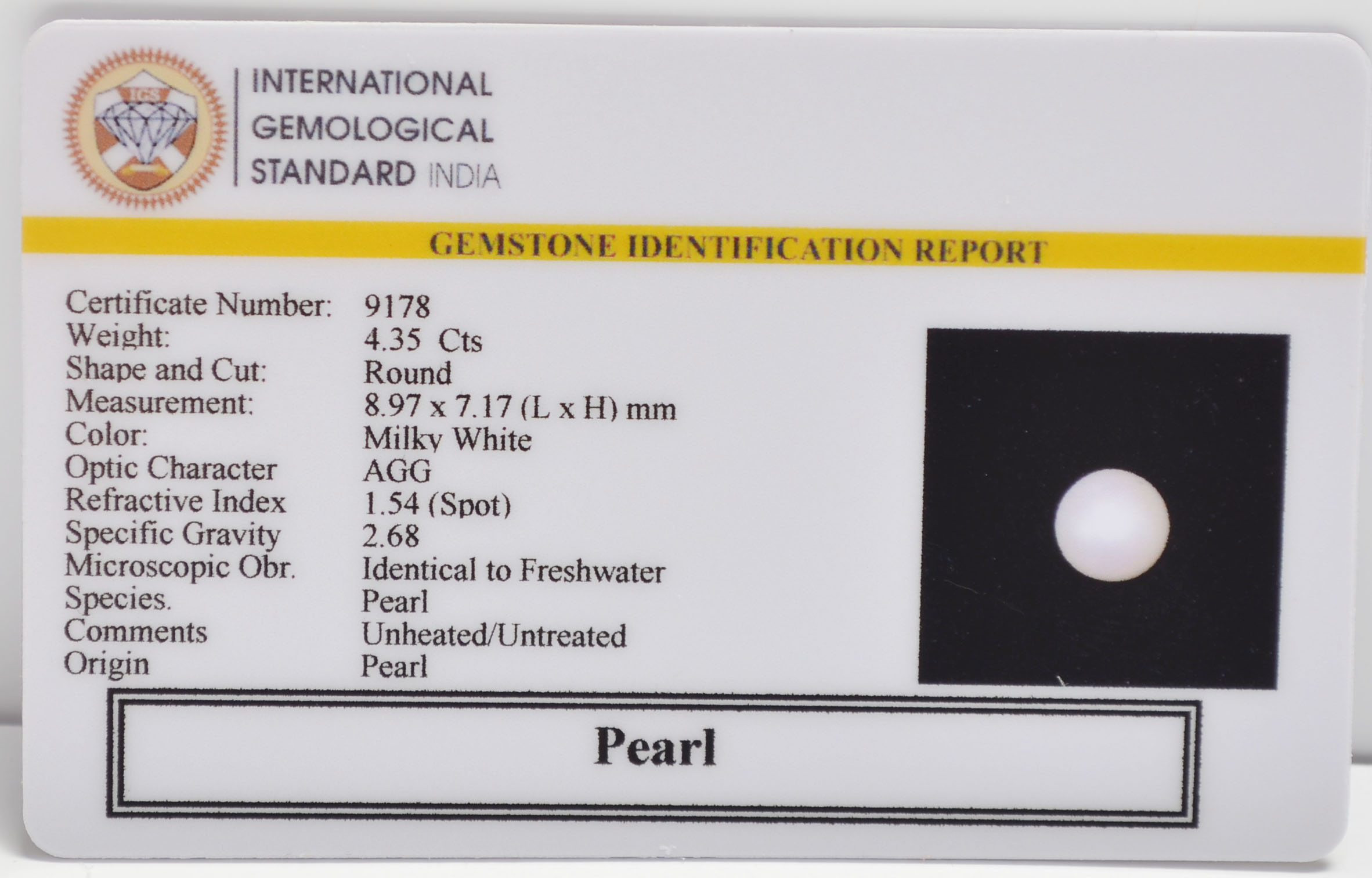 PRL7379 2 PEARL 4.35 Ct.