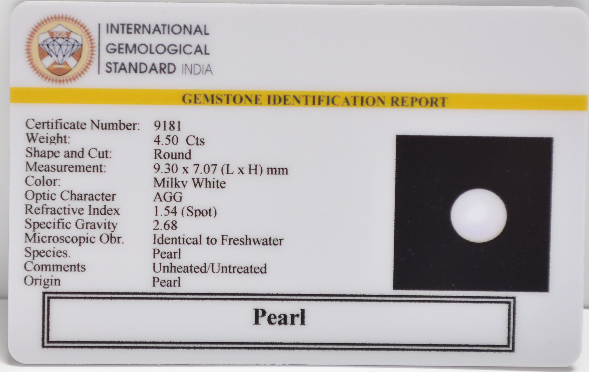 PRL7382 2 PEARL 4.5 Ct.