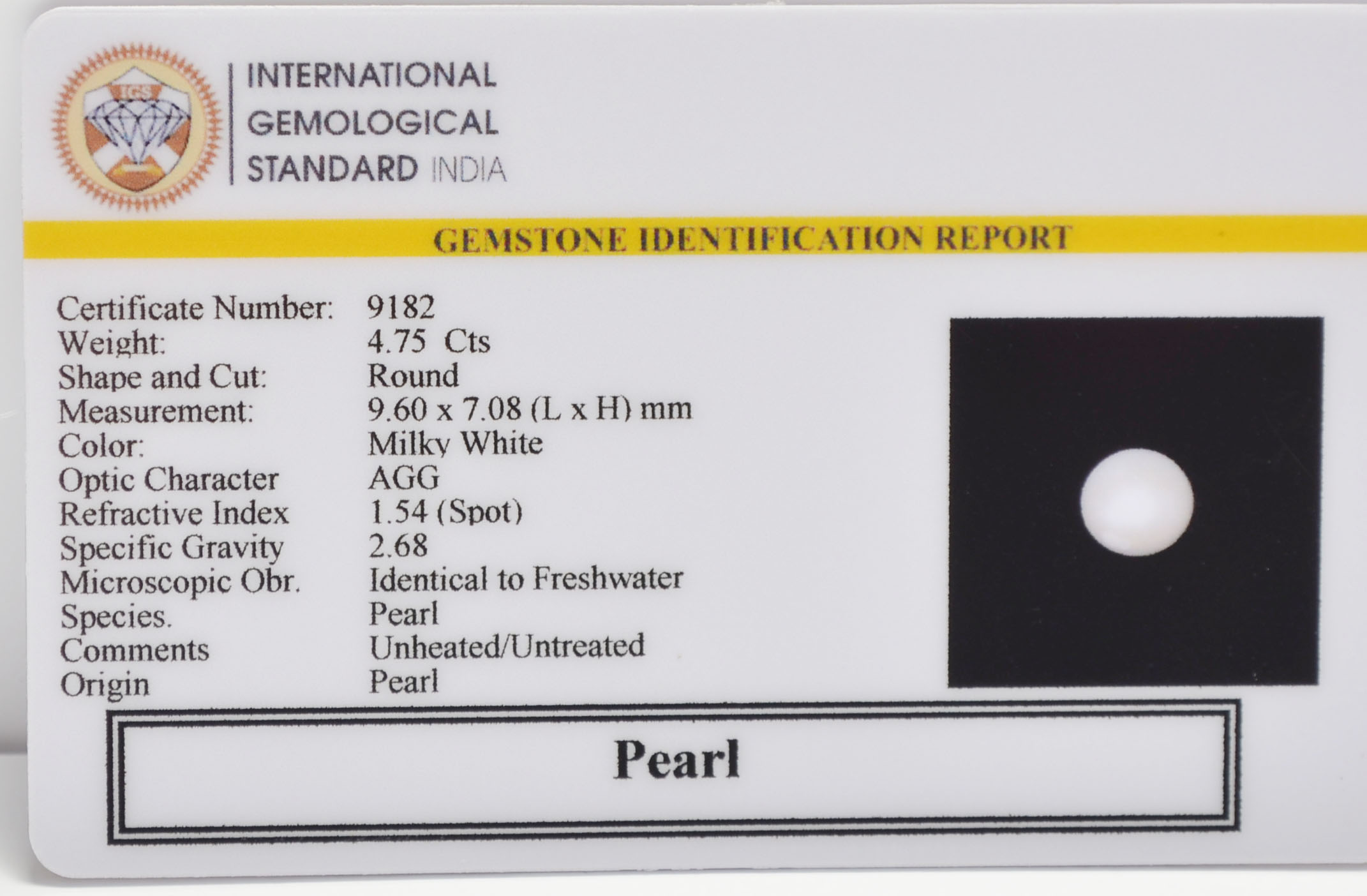 PRL7383 2 PEARL 4.75 Ct.